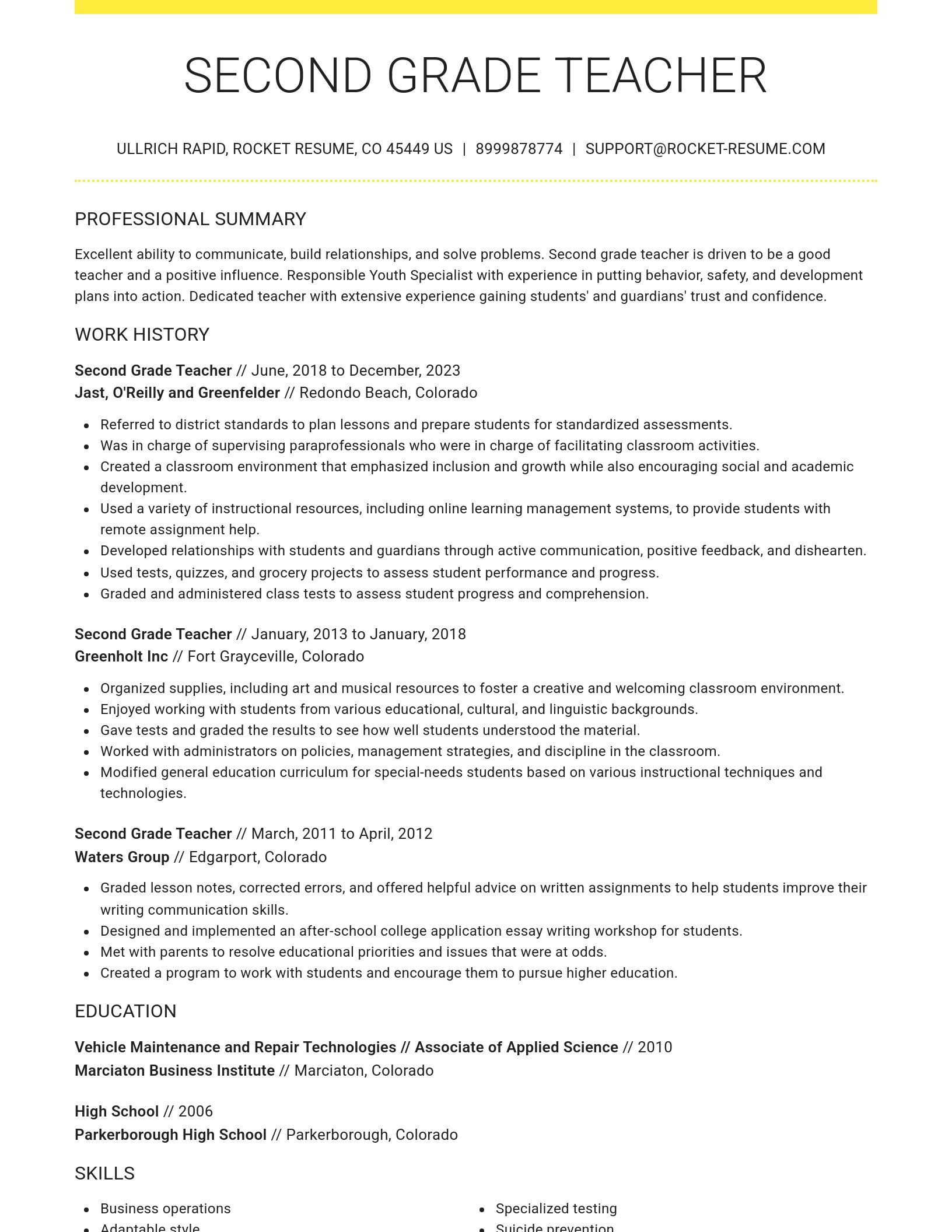 Grand resume template
