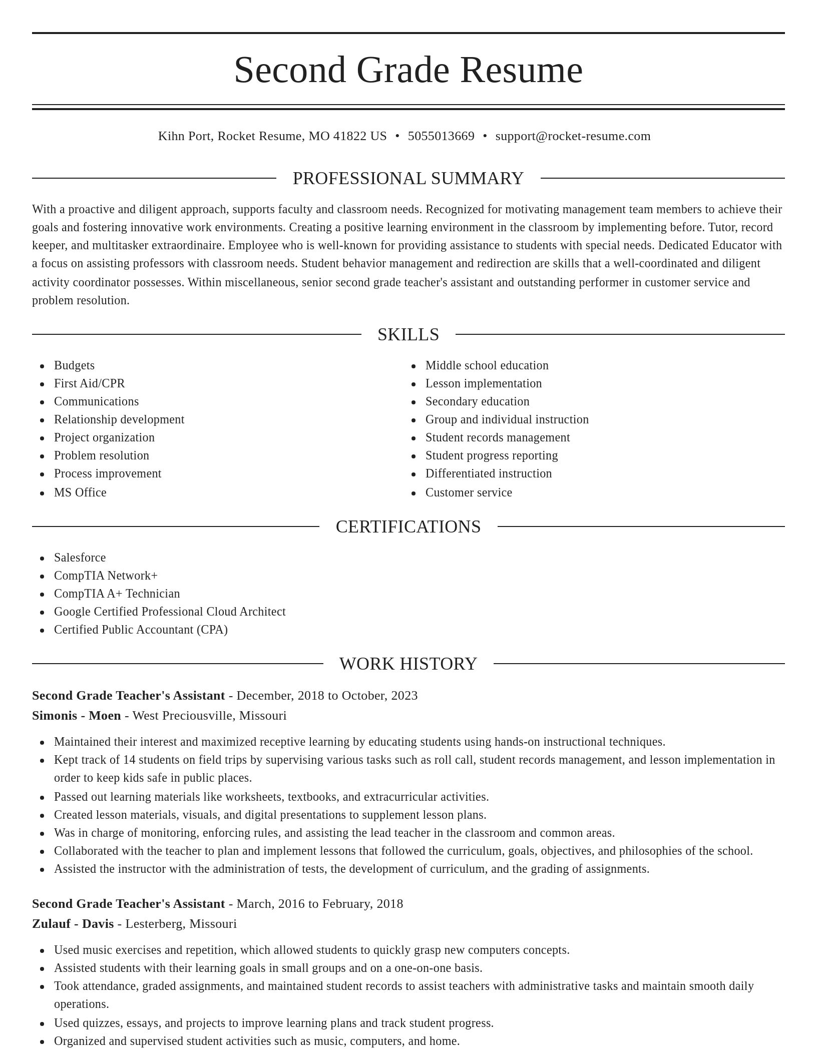 Elegant resume template