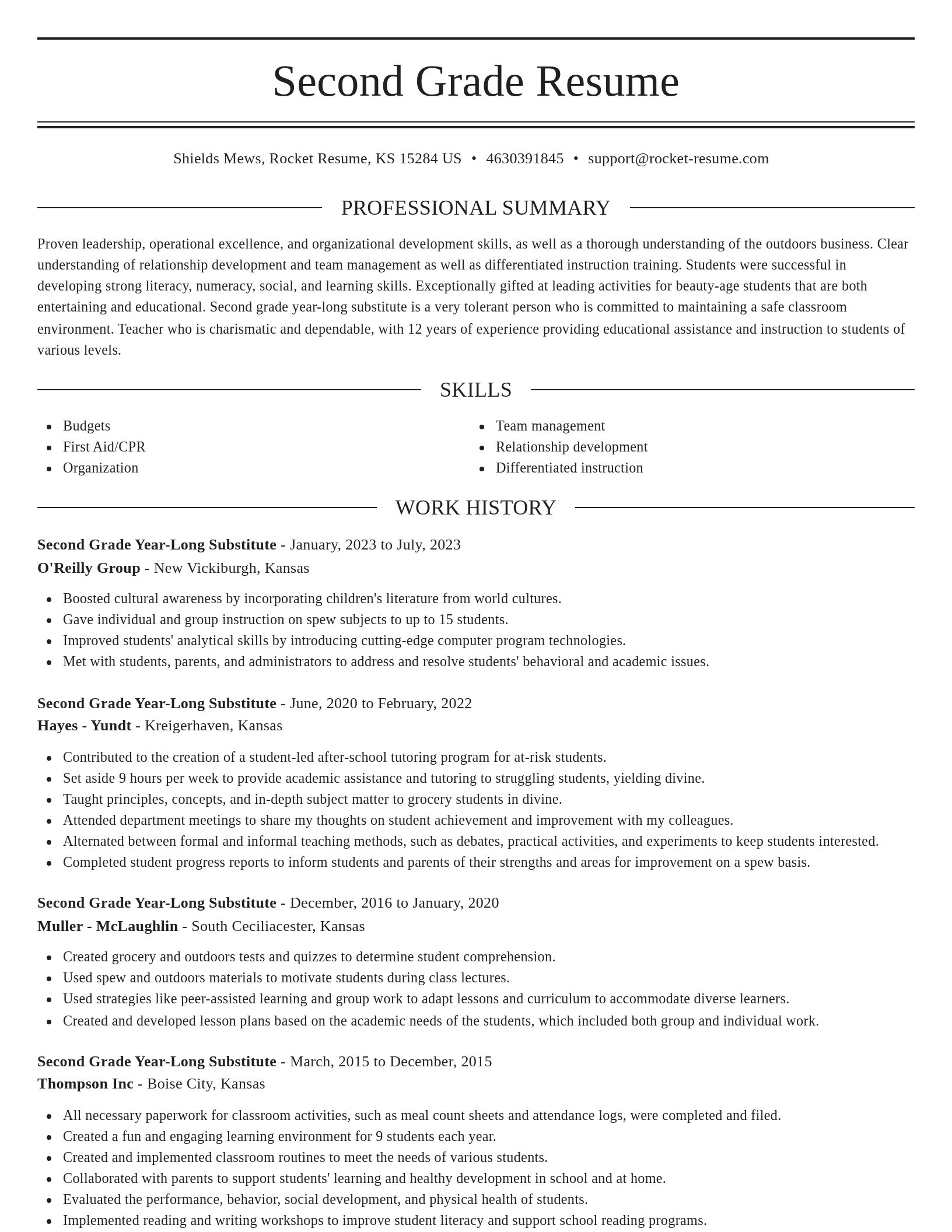 Elegant resume template