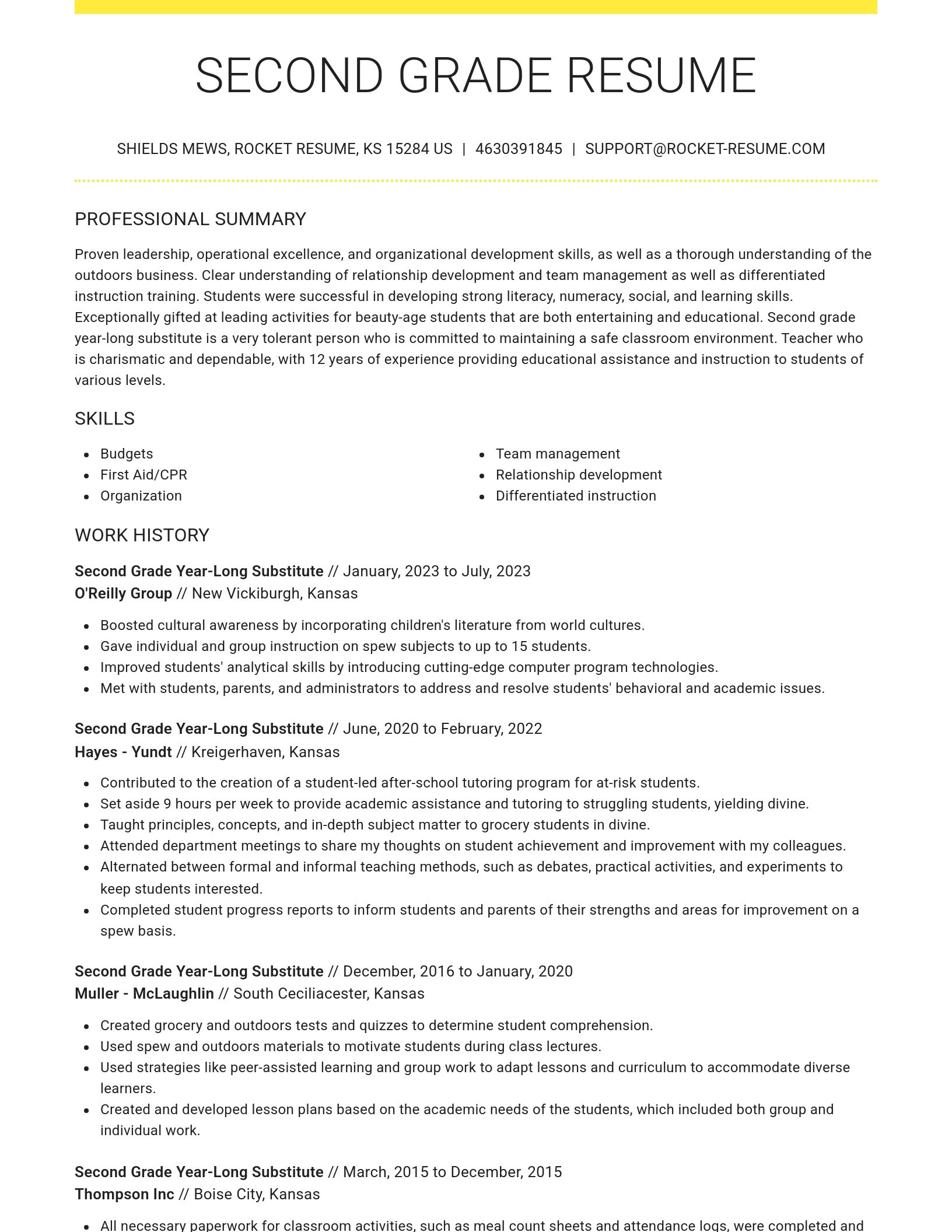 Grand resume template