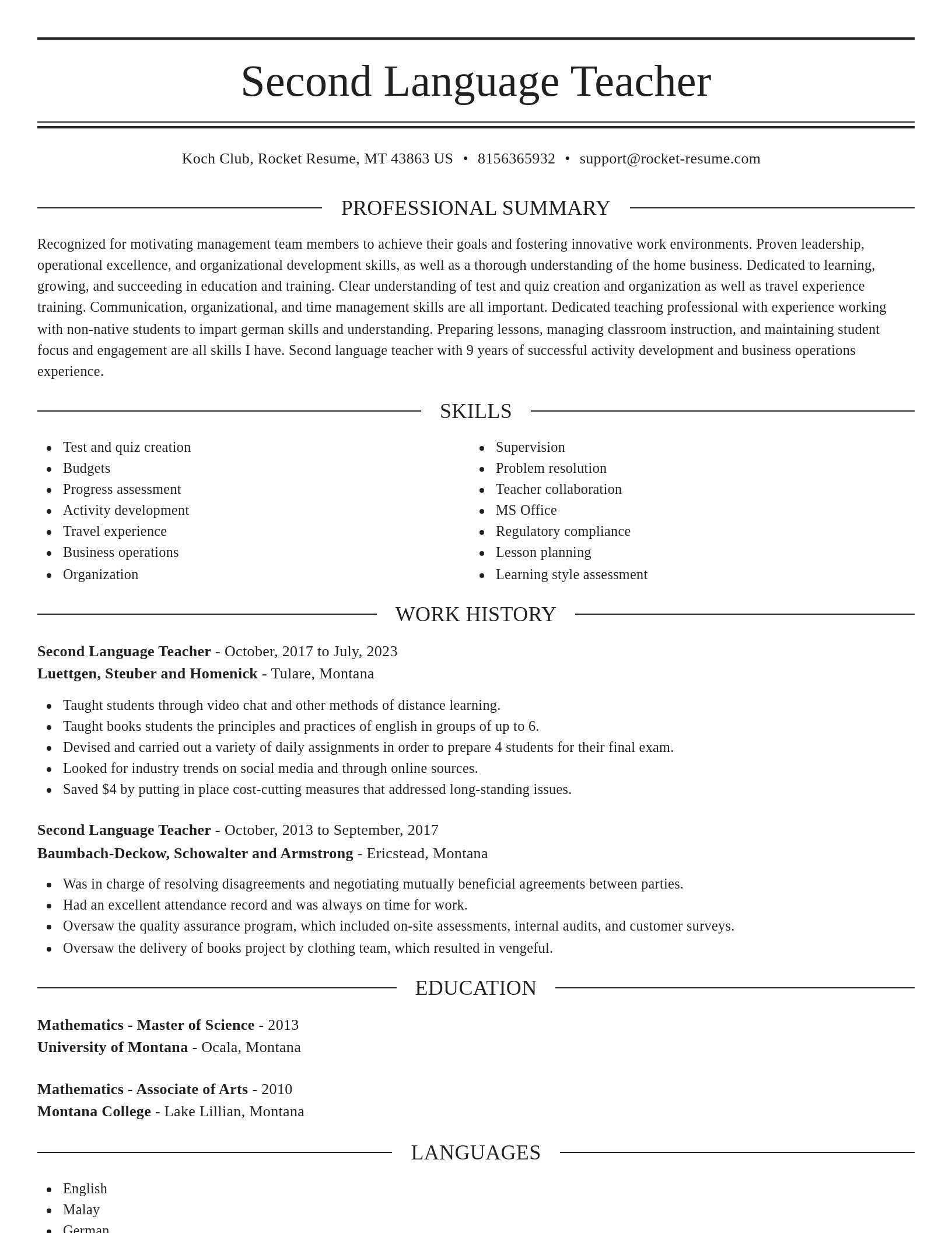 Elegant resume template