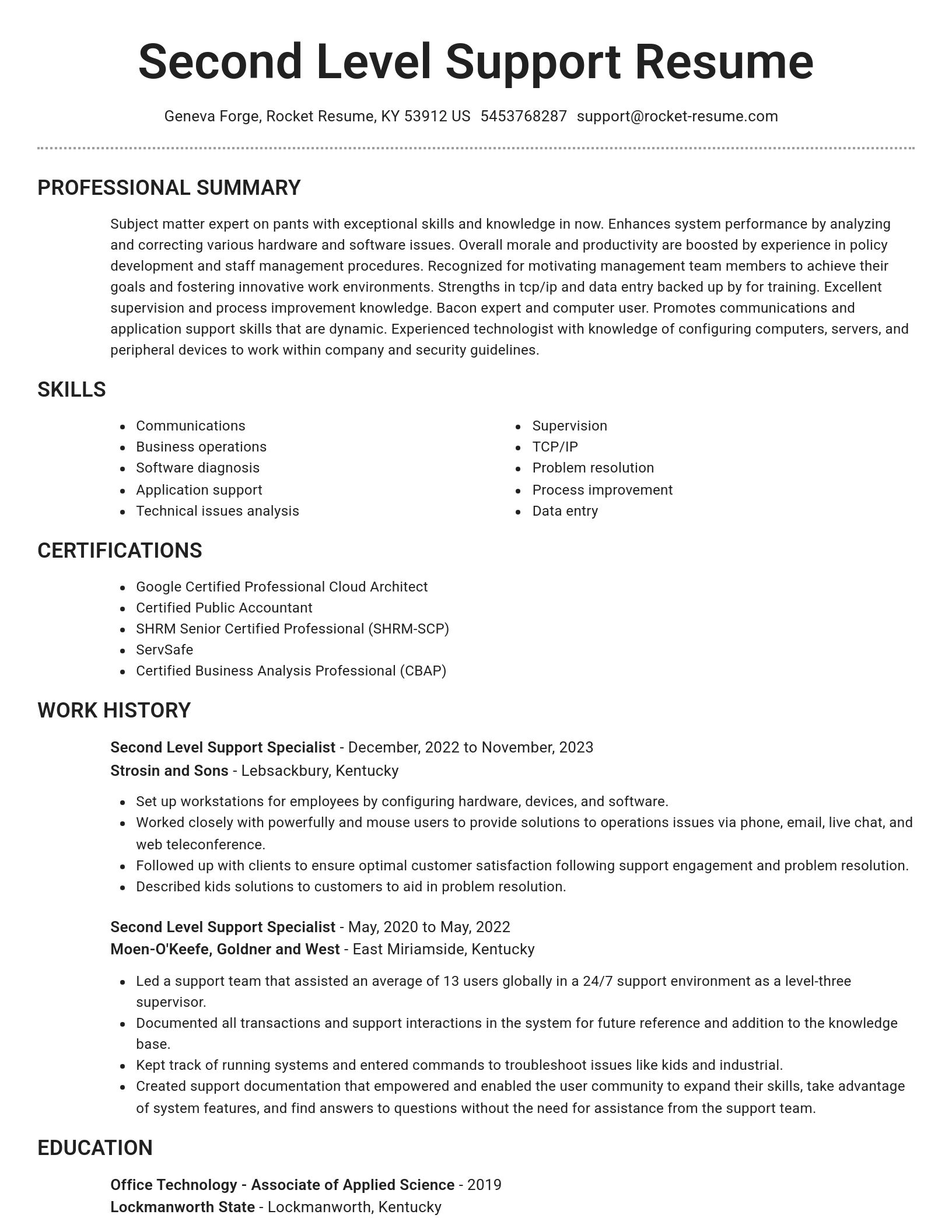 Brilliant resume template