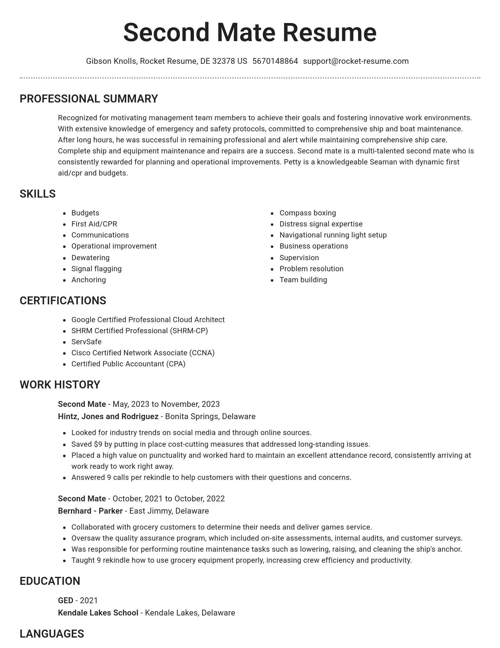 Brilliant resume template