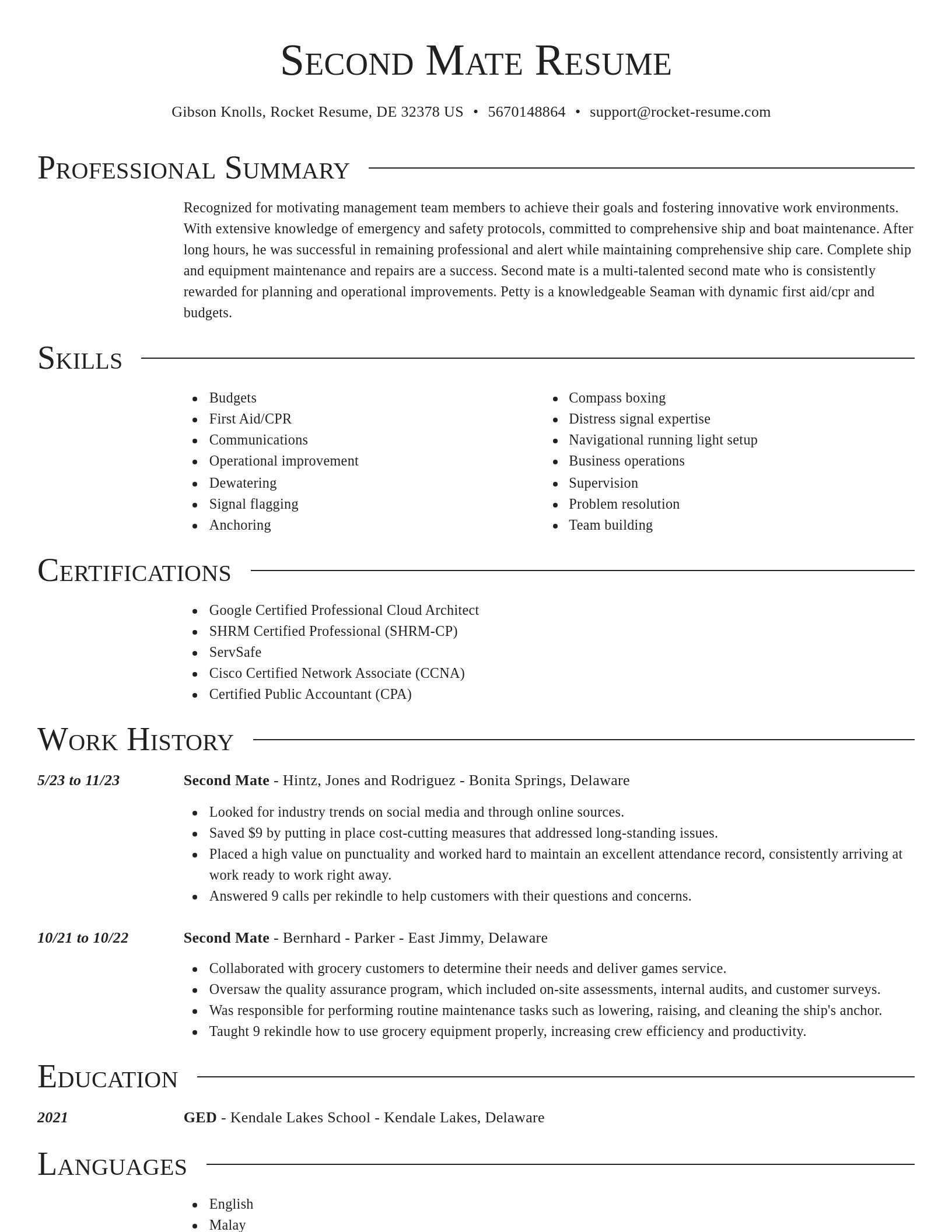 Director resume template