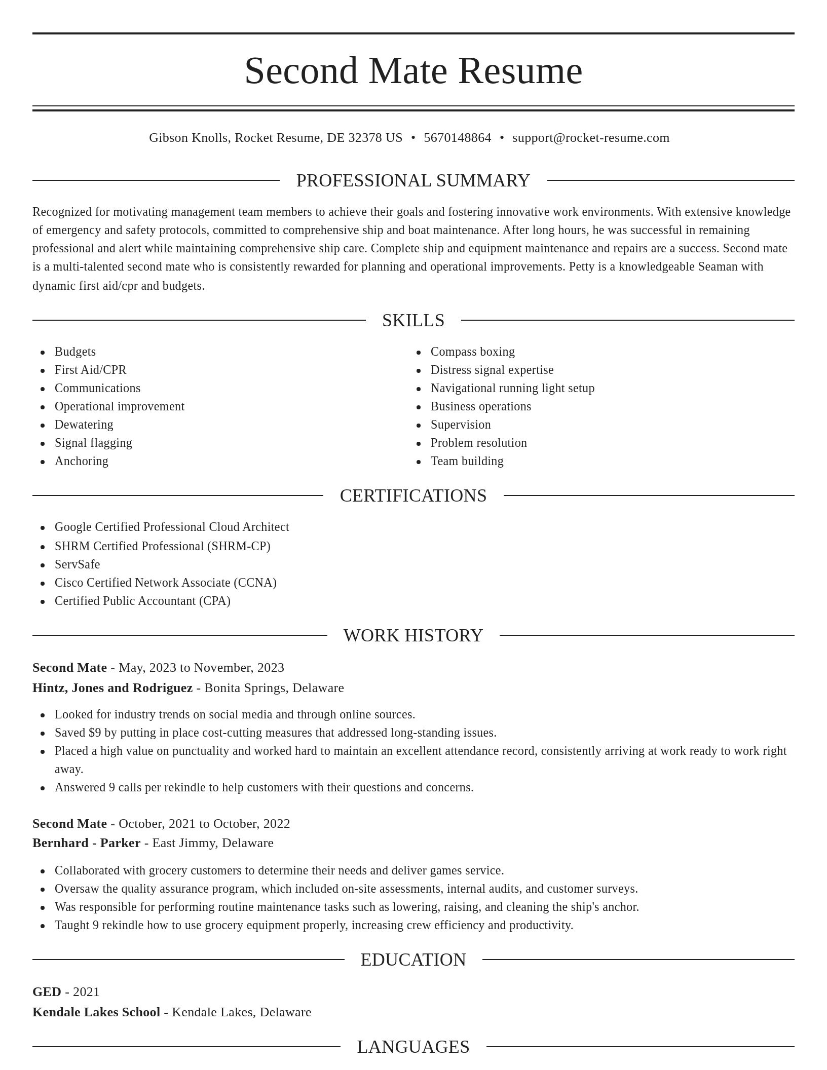 Elegant resume template