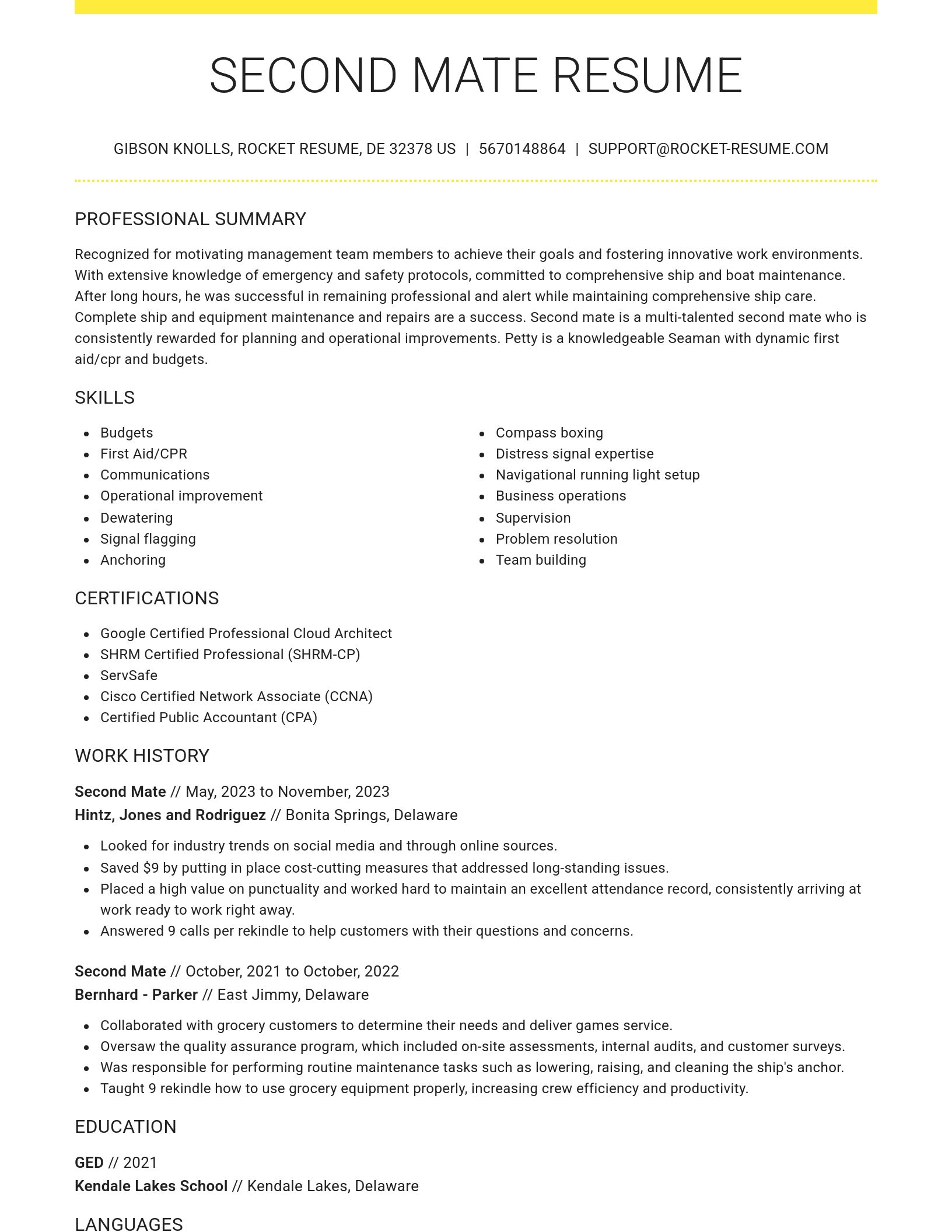 Grand resume template