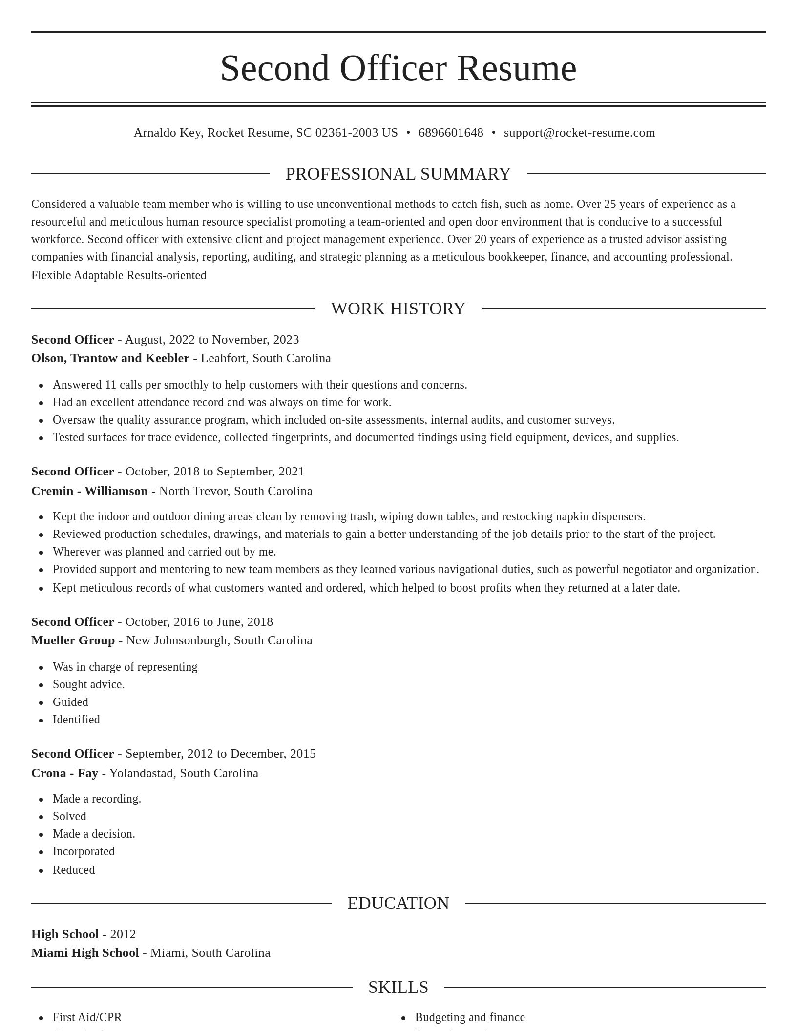Elegant resume template