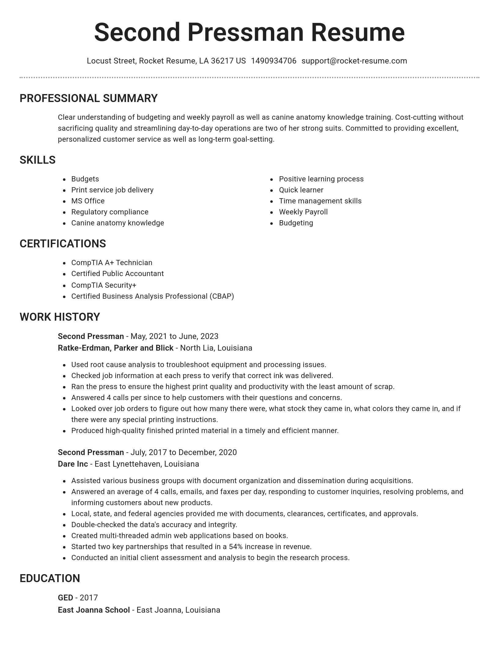 Brilliant resume template