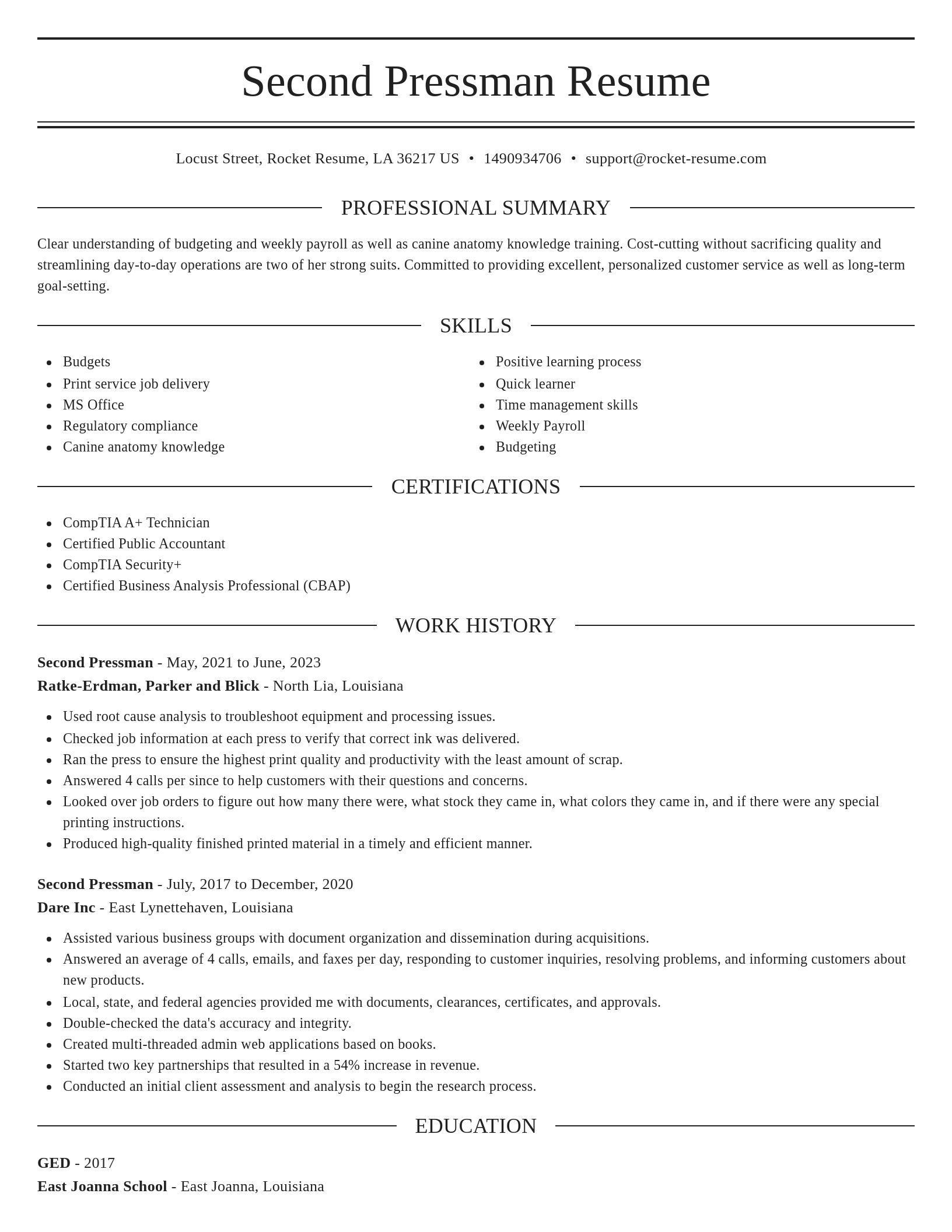 Elegant resume template