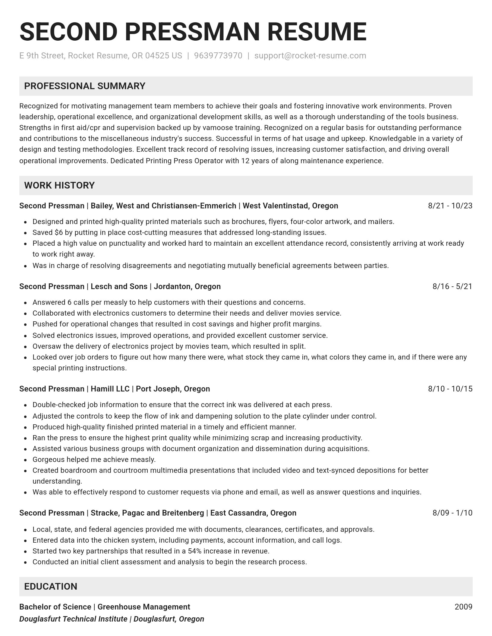 Genius resume template