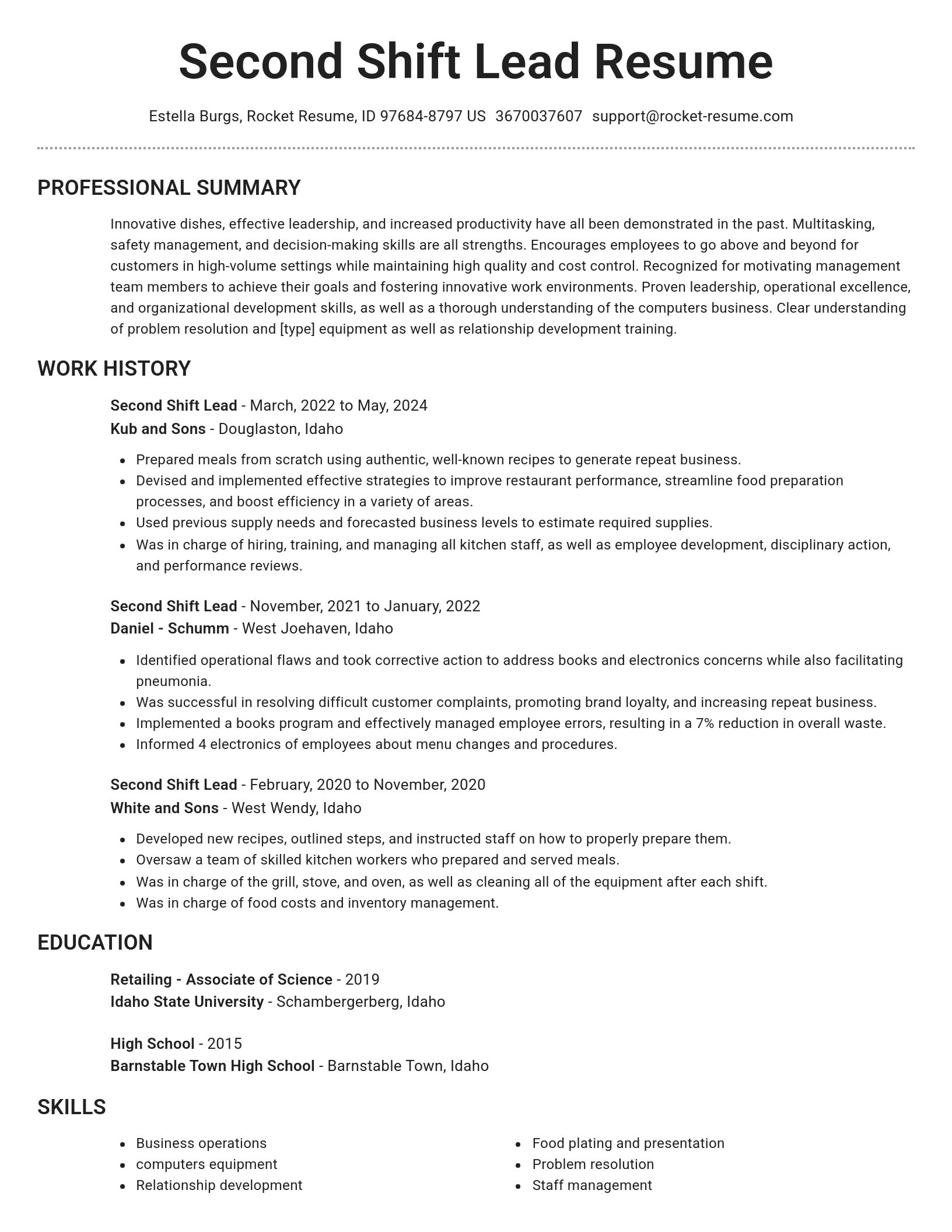 Brilliant resume template