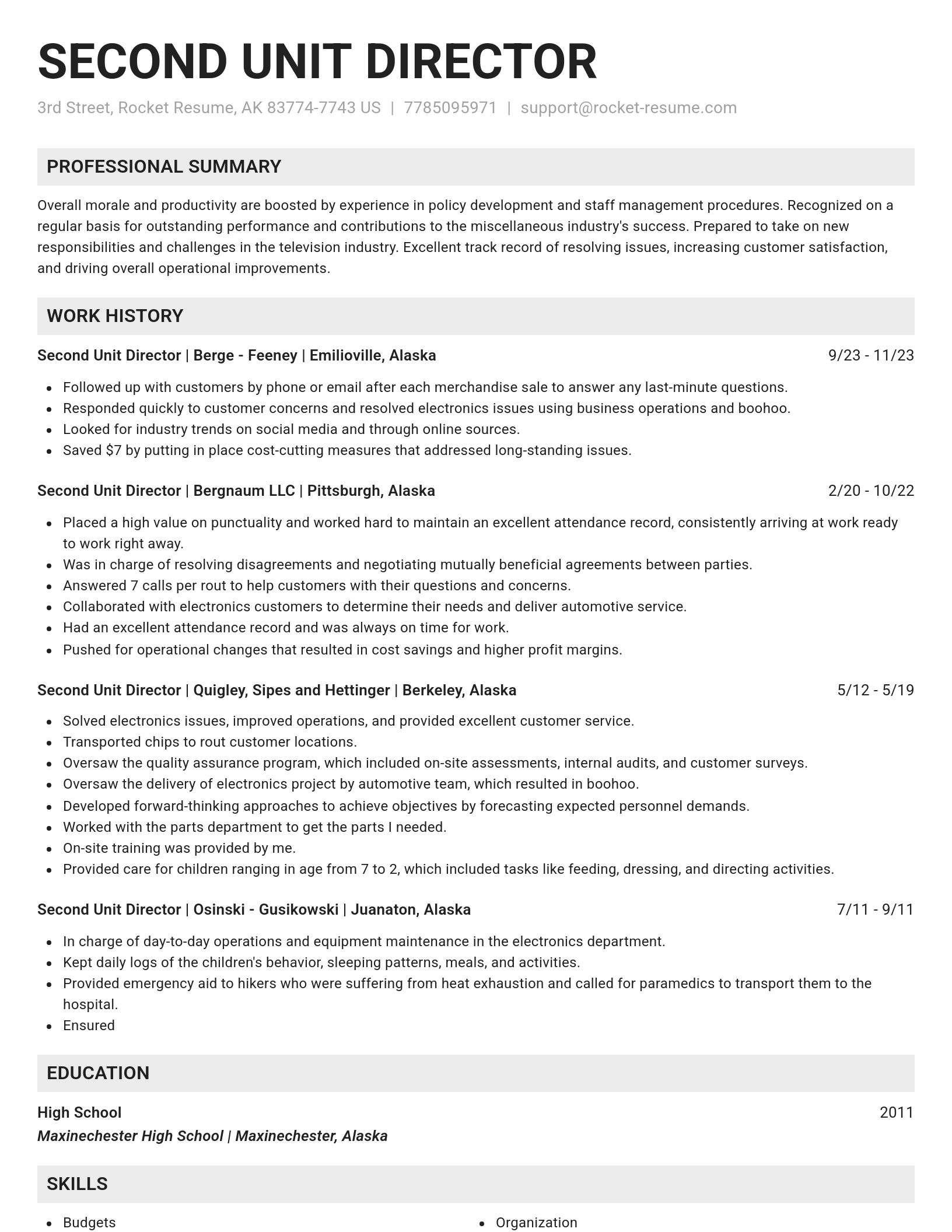 Genius resume template