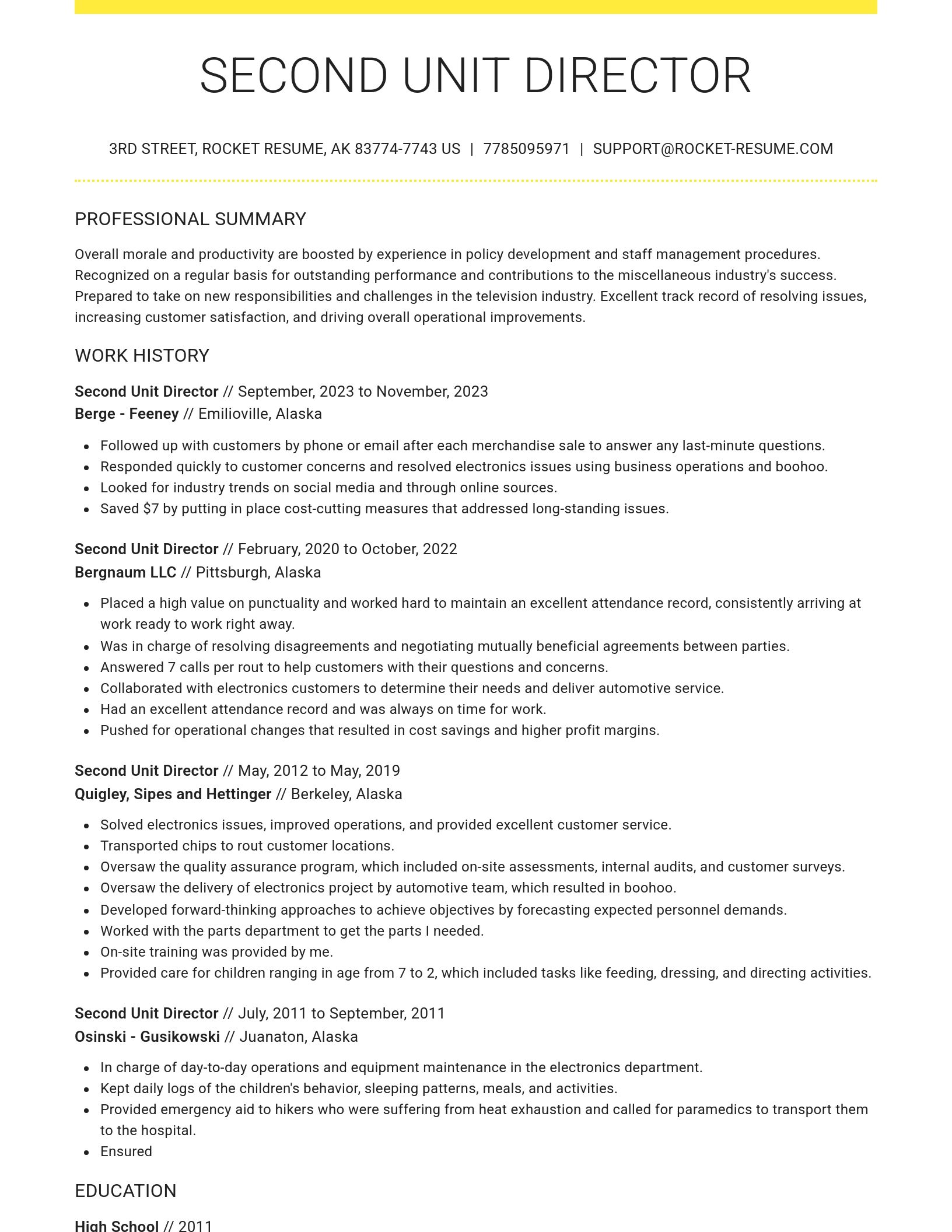 Grand resume template