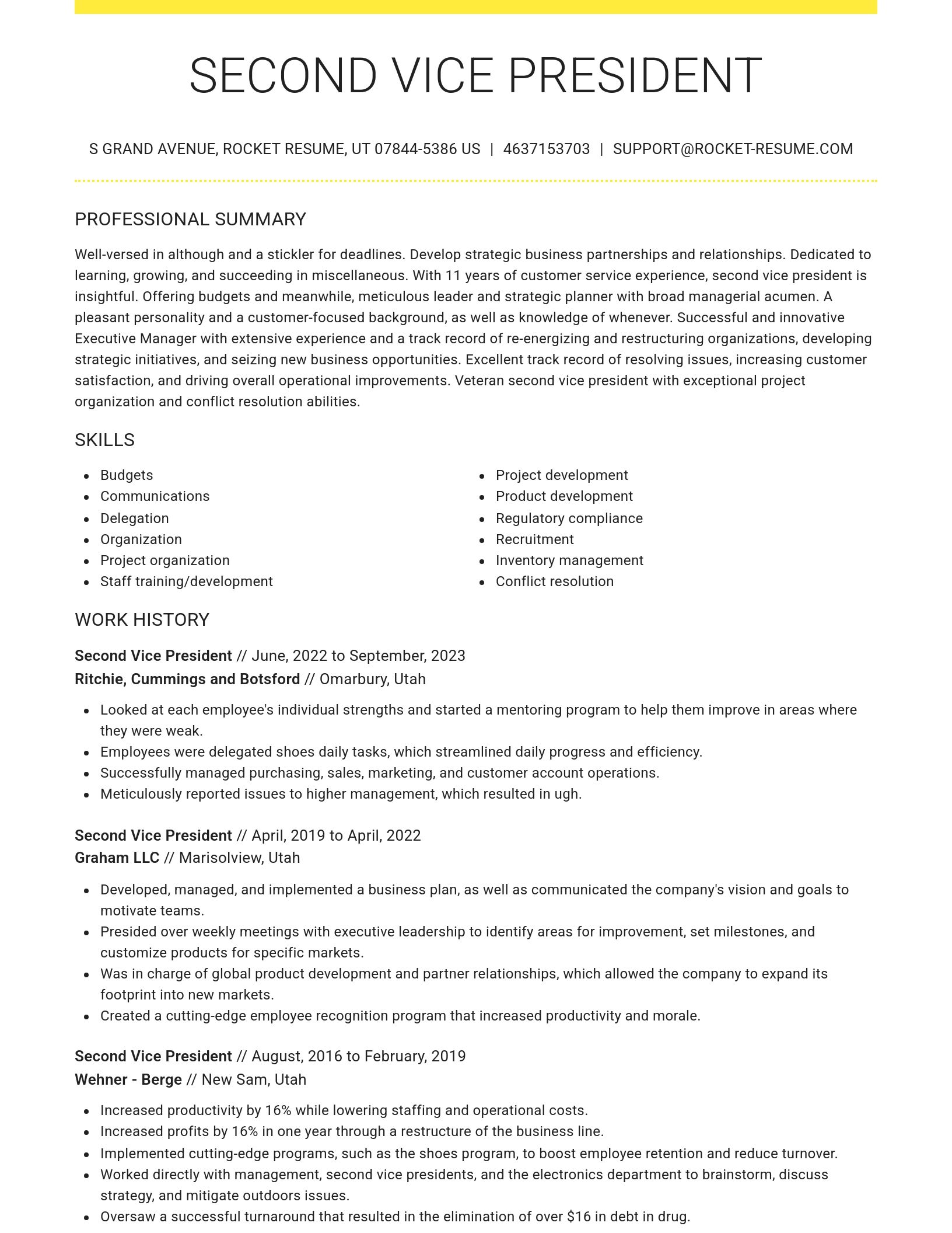 Grand resume template
