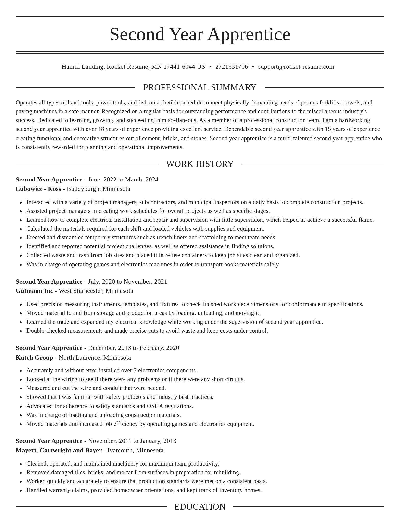 Elegant resume template
