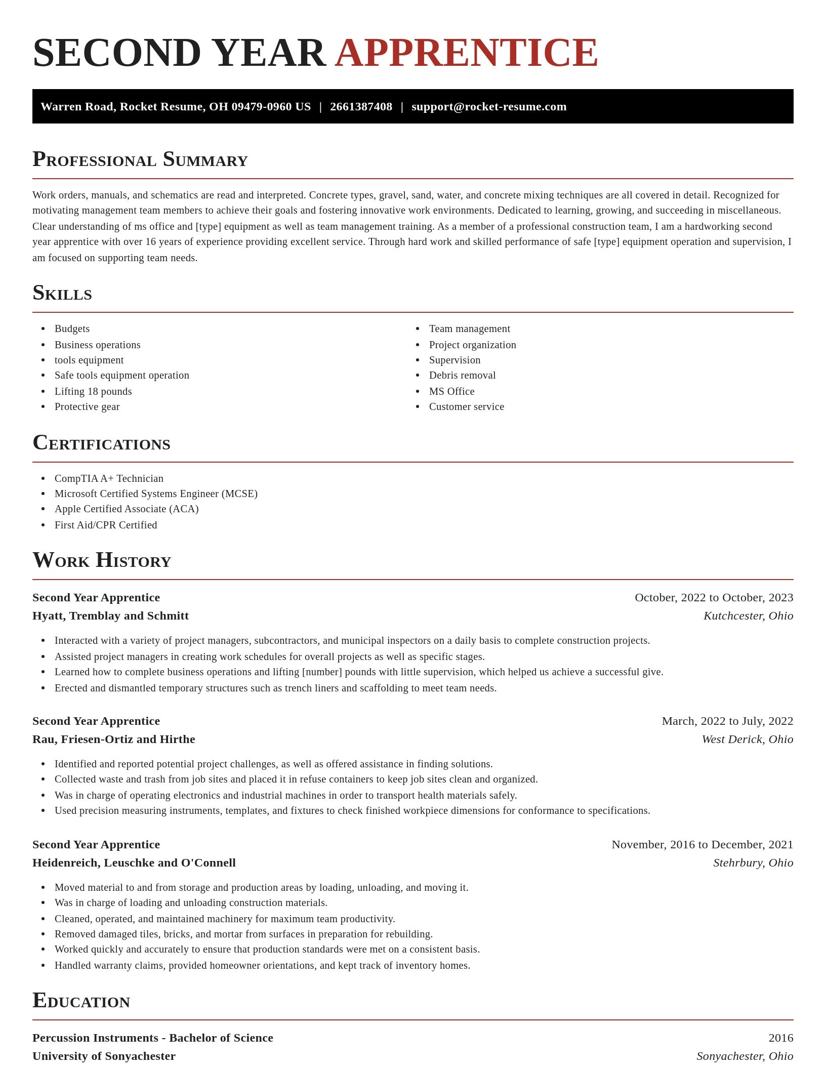 Exquisite resume template
