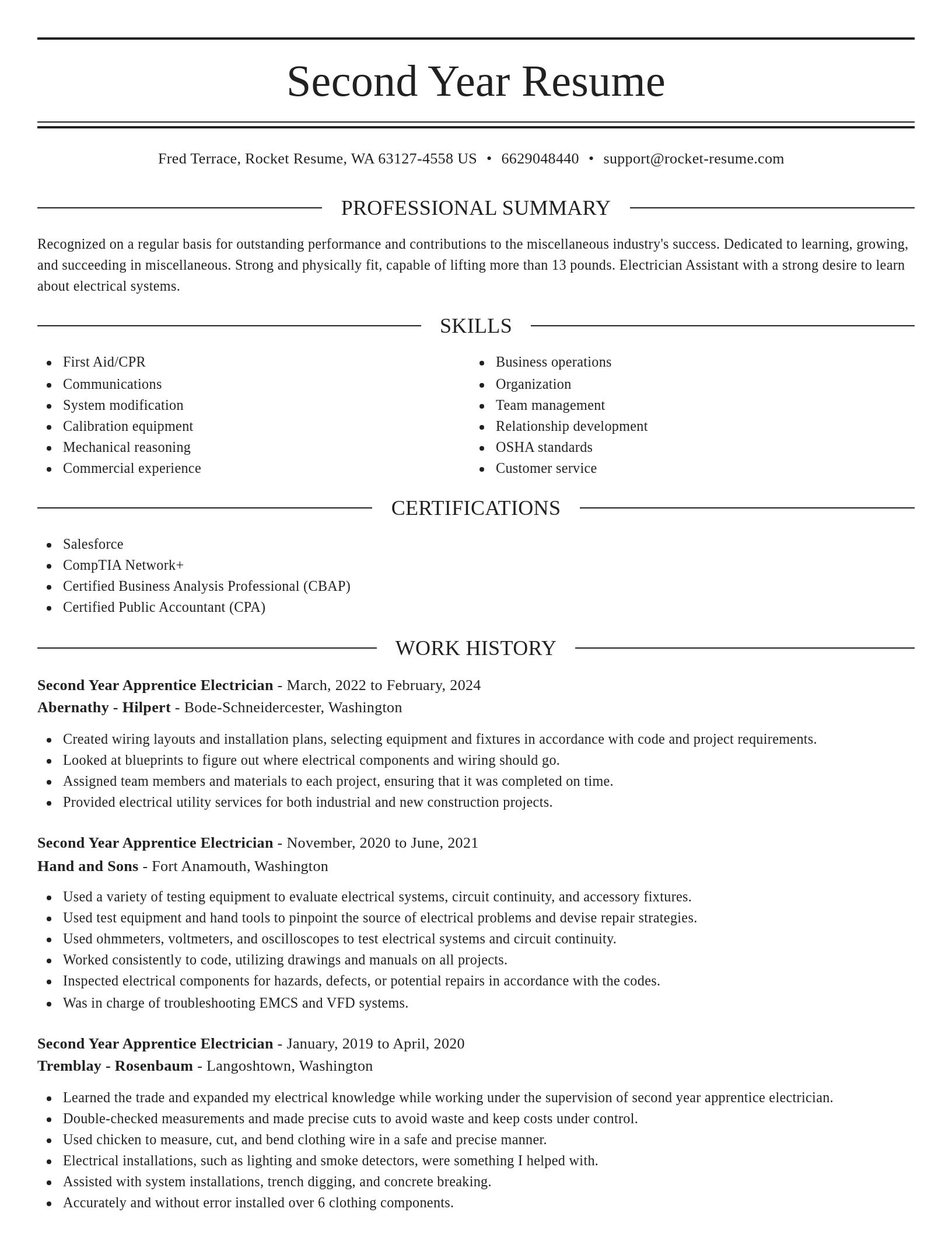 Elegant resume template