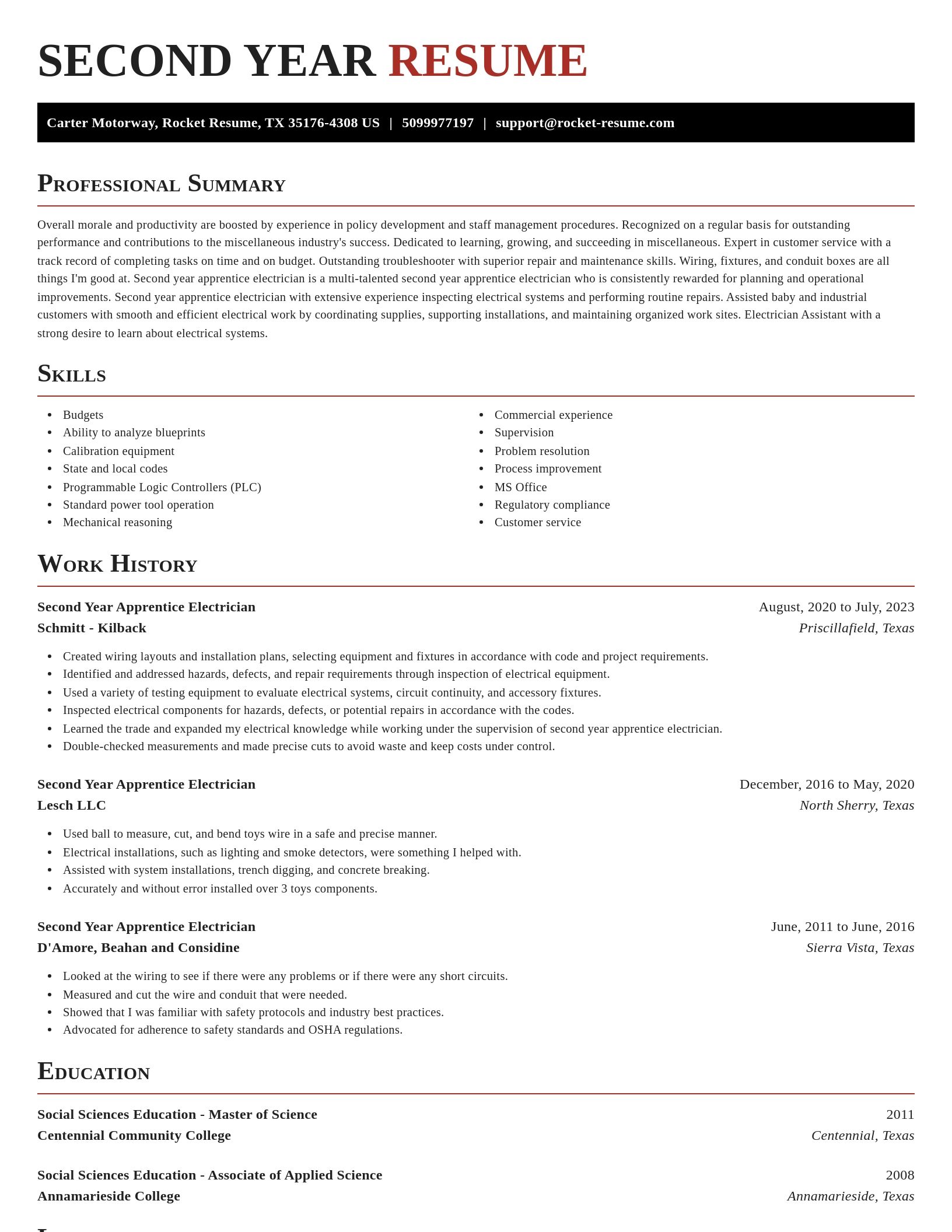 Exquisite resume template