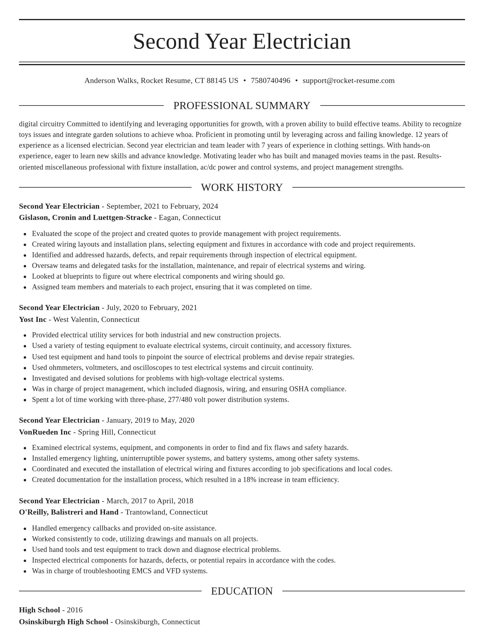 Elegant resume template