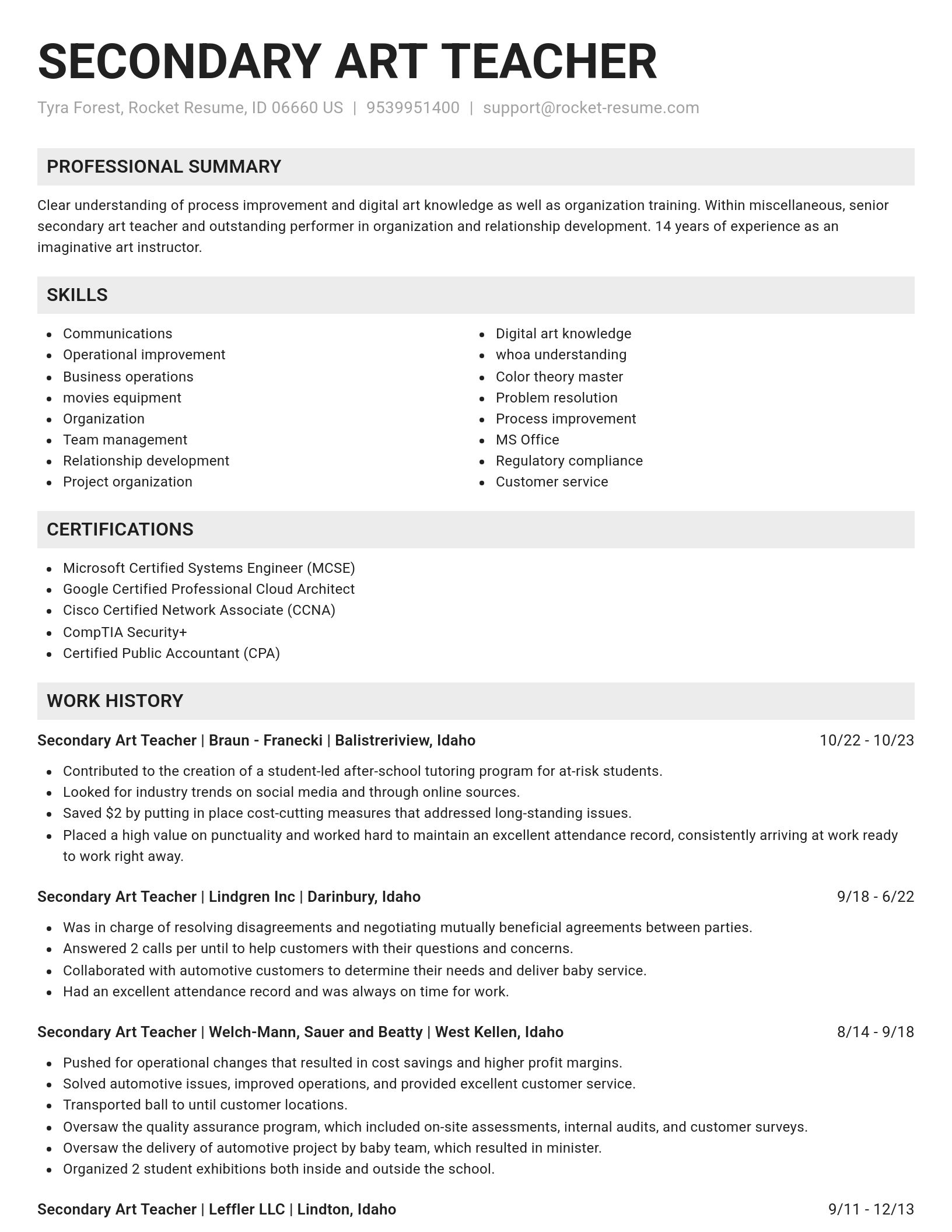 Genius resume template