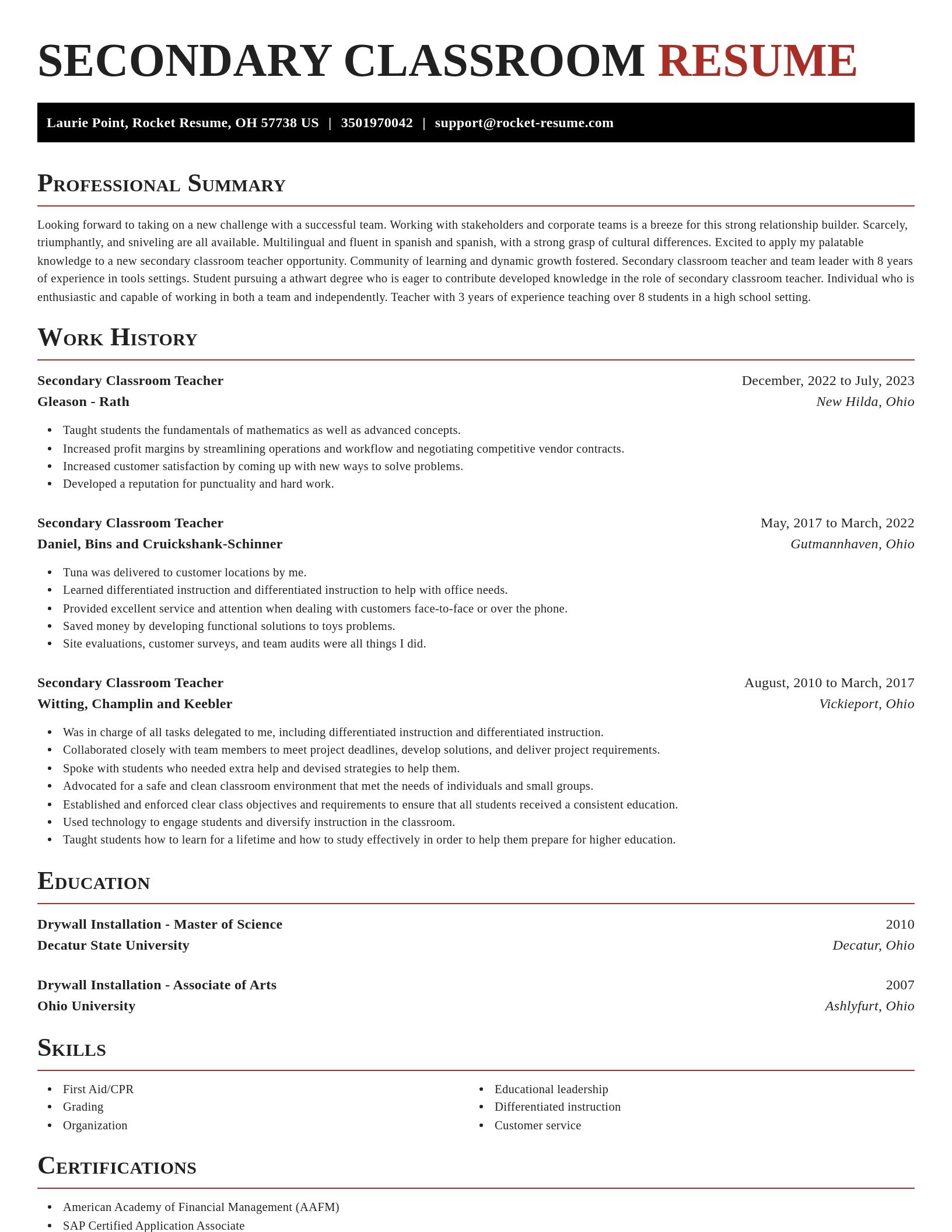 Exquisite resume template