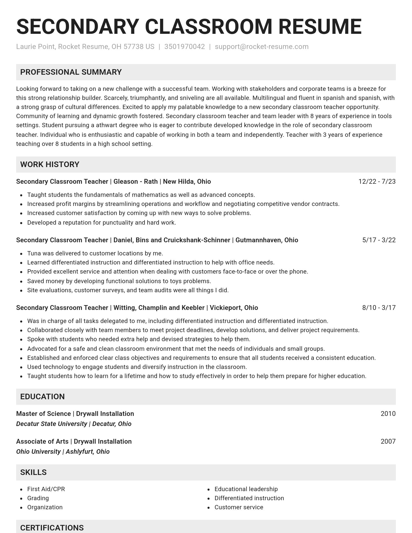 Genius resume template