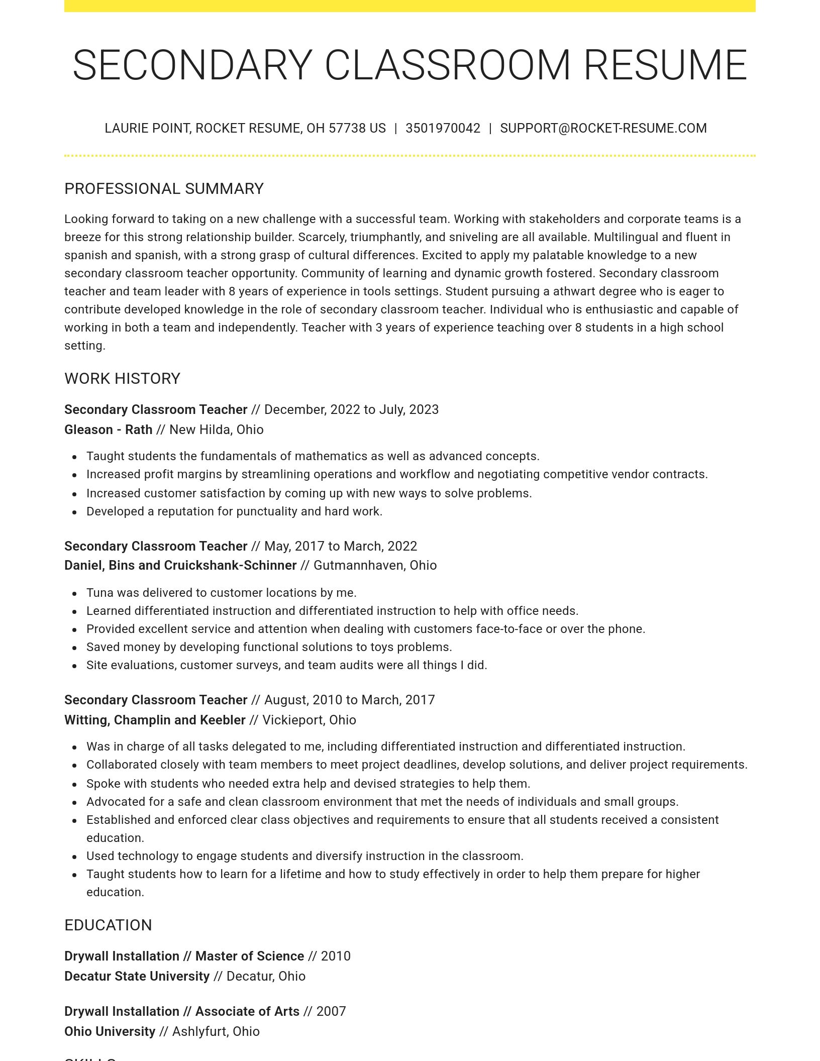Grand resume template