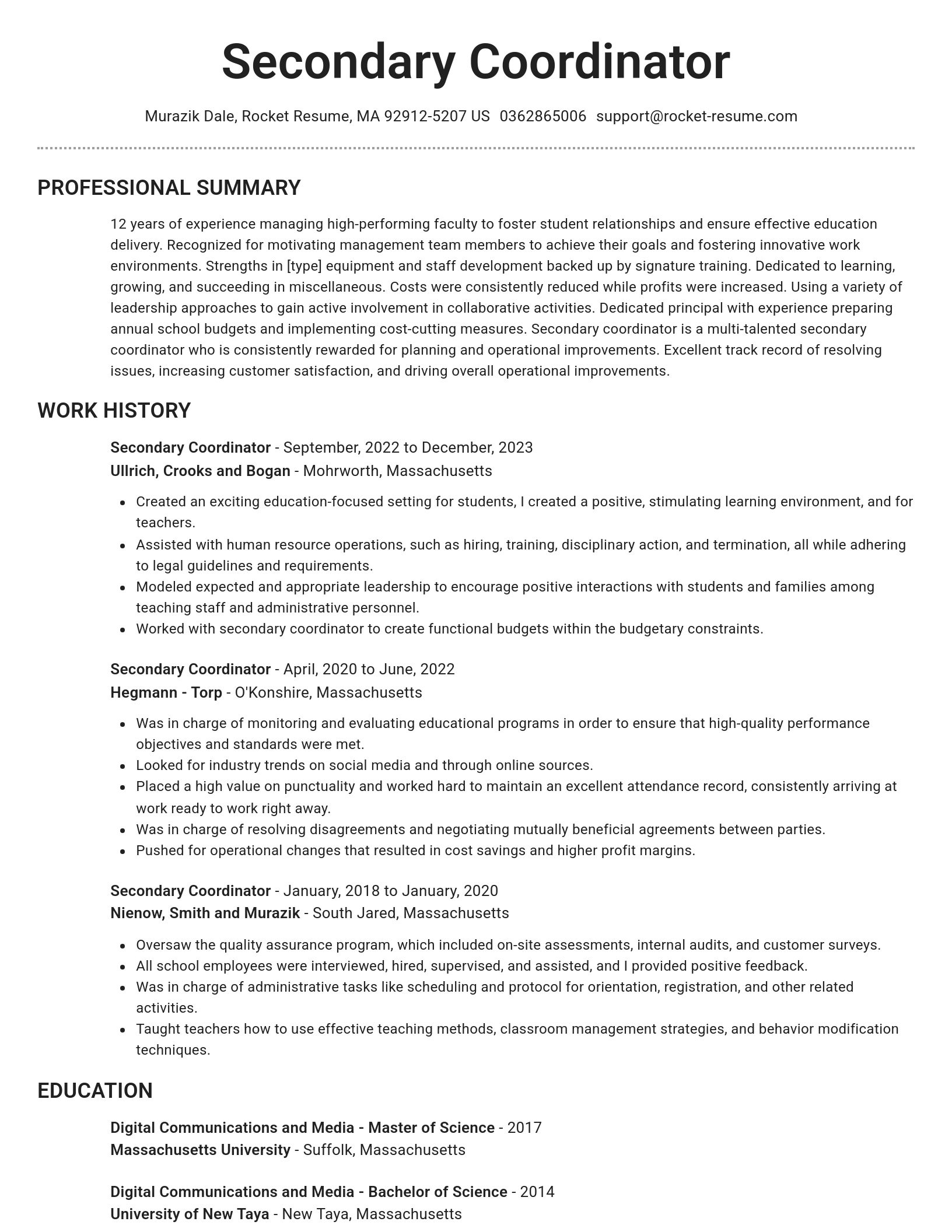 Brilliant resume template
