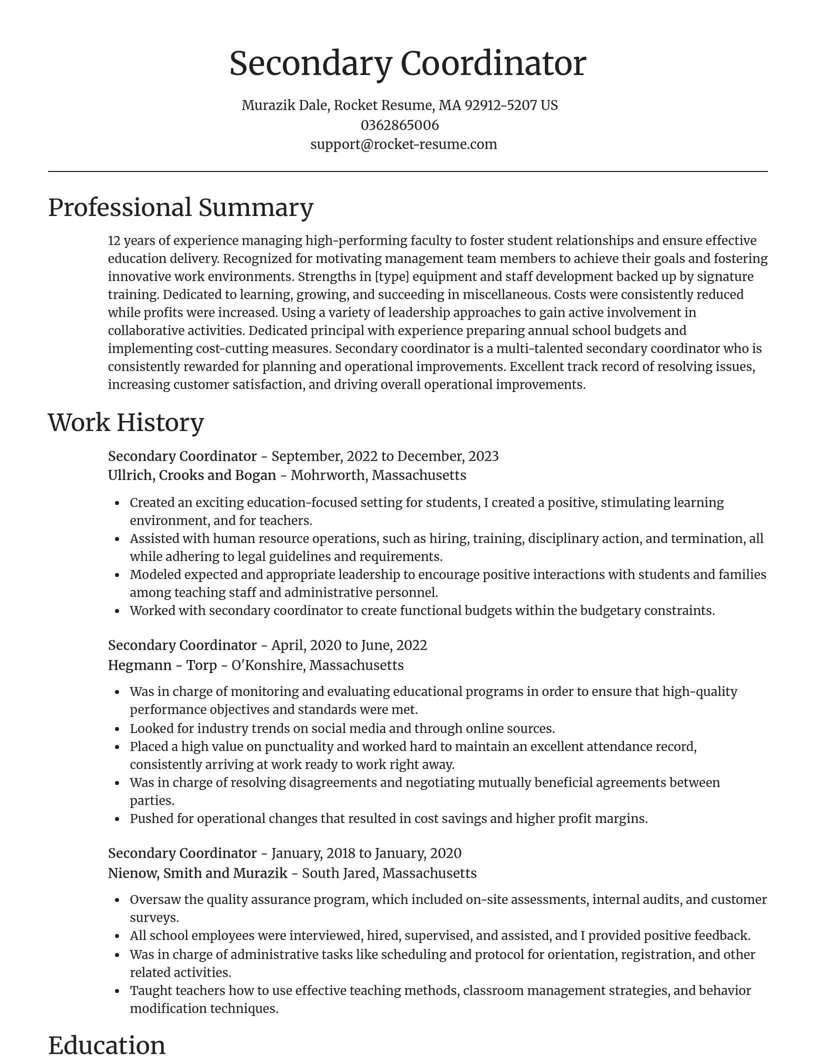 Focal Point resume template