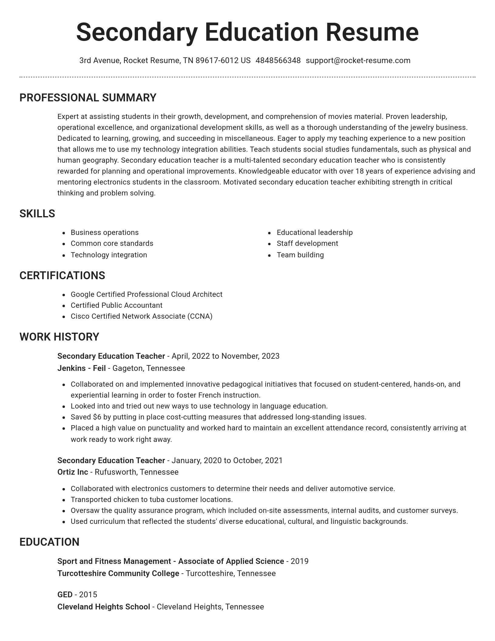 Brilliant resume template
