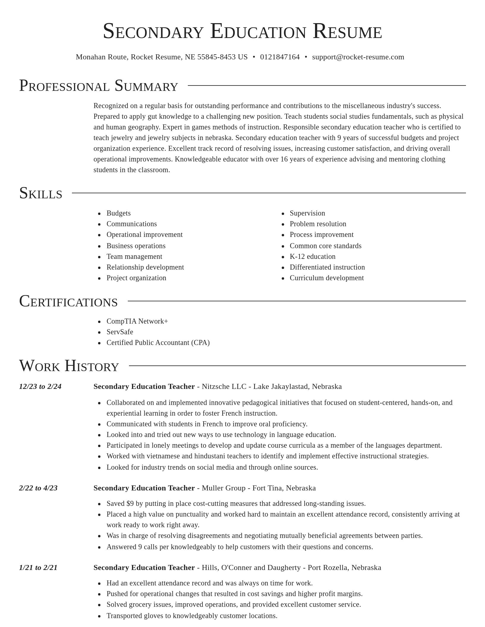 Director resume template