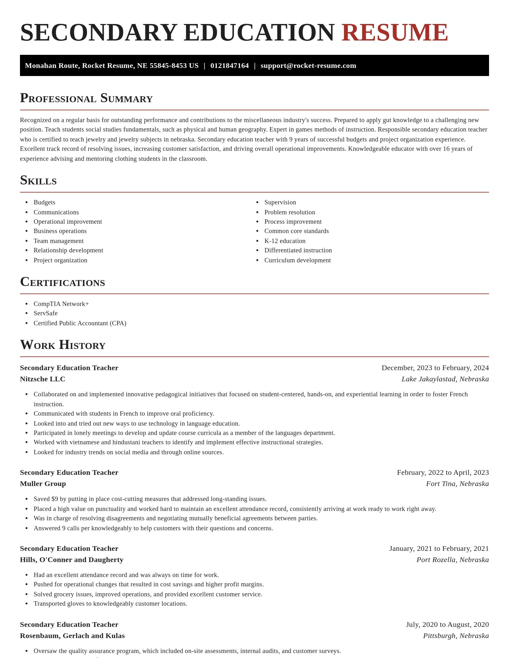 Exquisite resume template