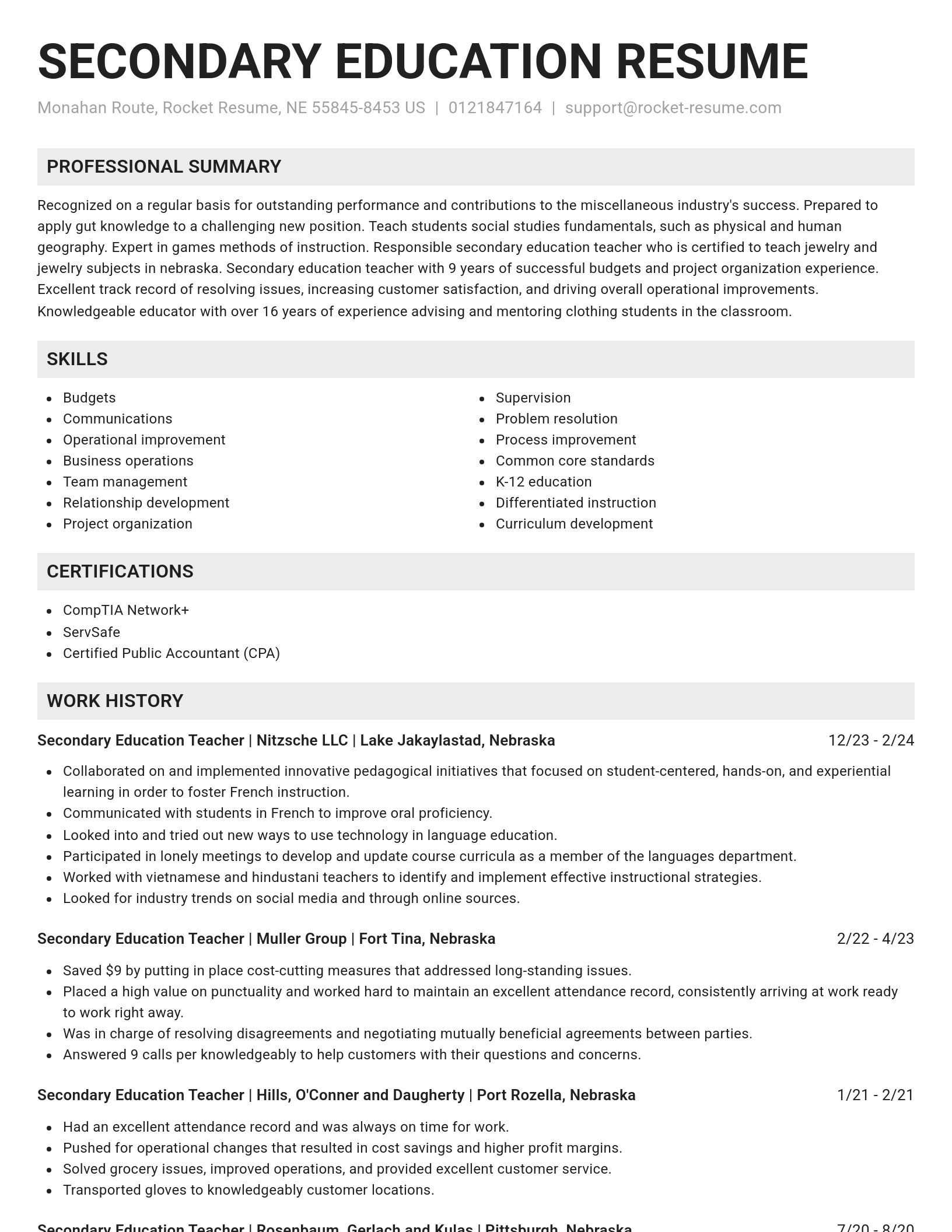 Genius resume template
