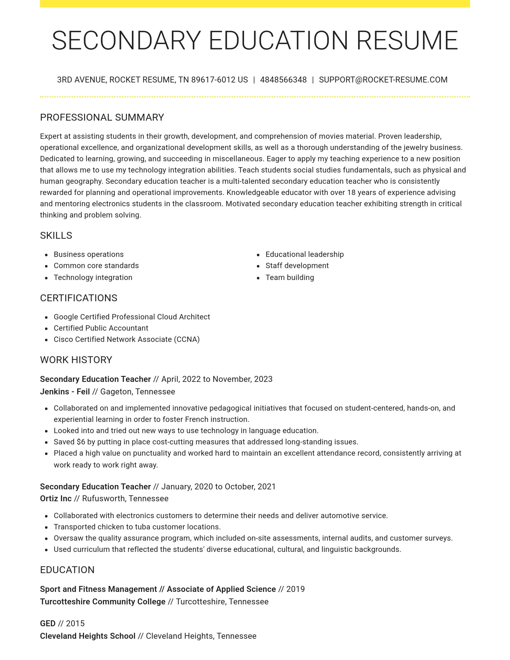 Grand resume template