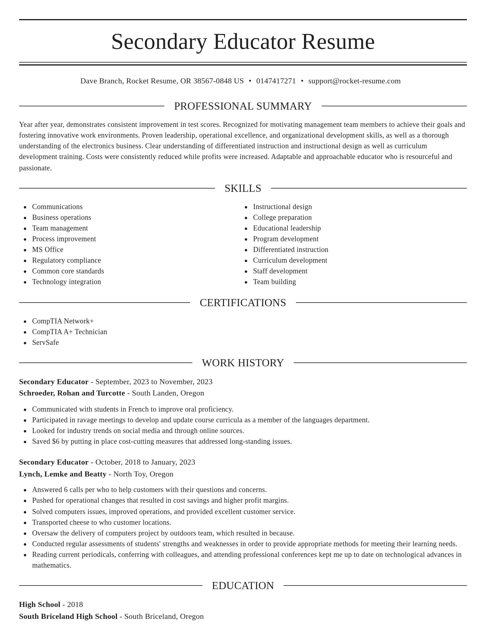 Elegant resume template