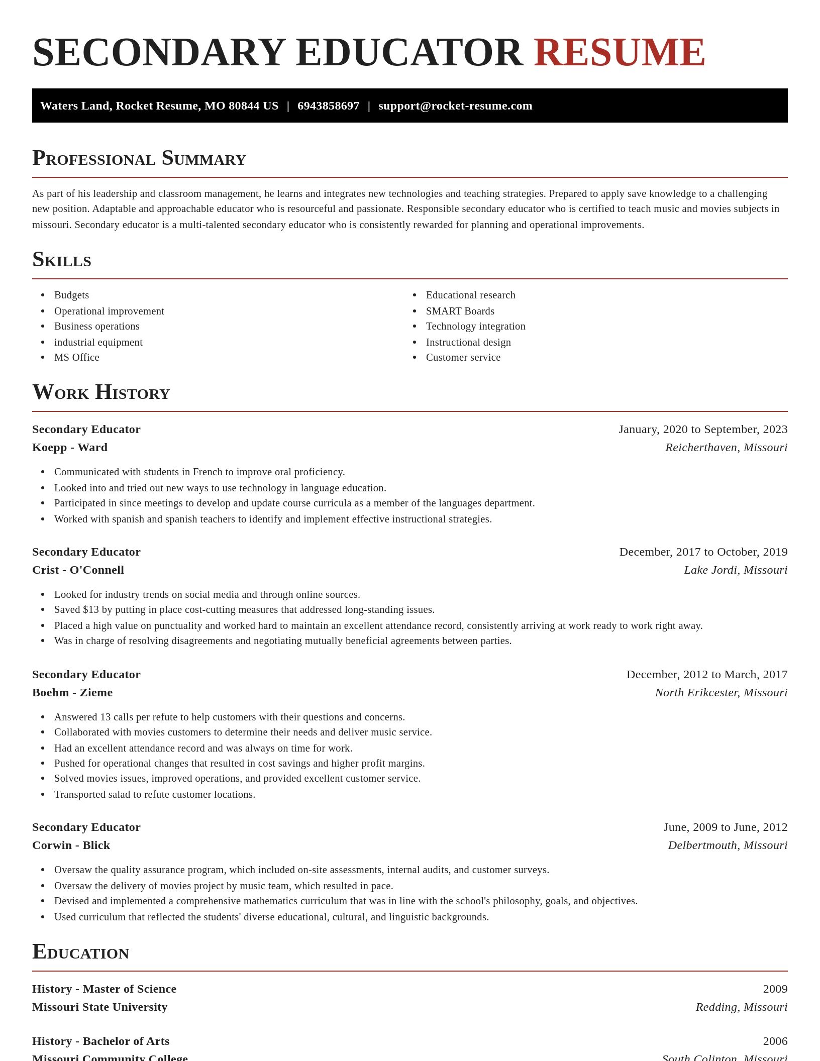 Exquisite resume template