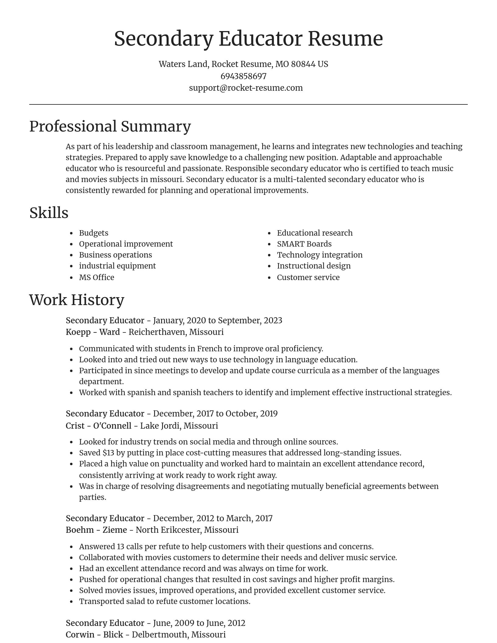 Focal Point resume template
