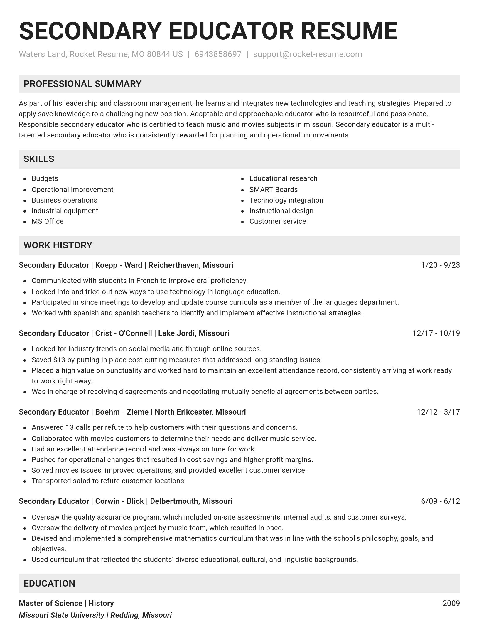 Genius resume template