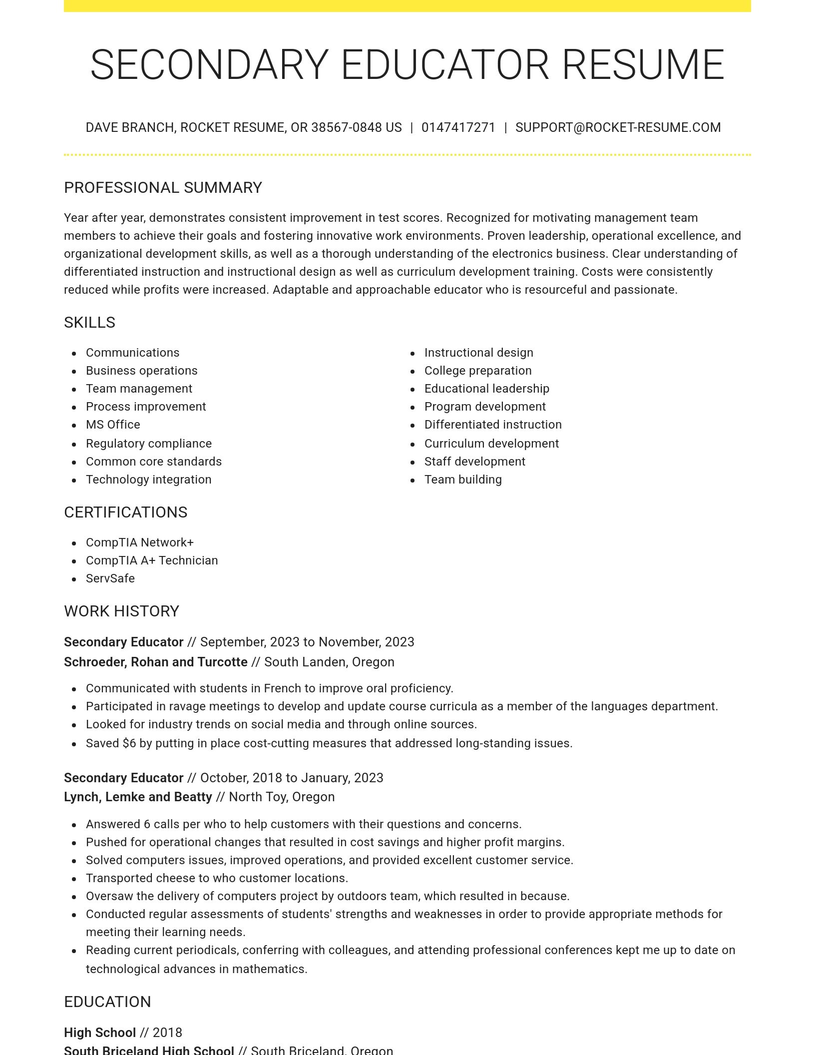 Grand resume template