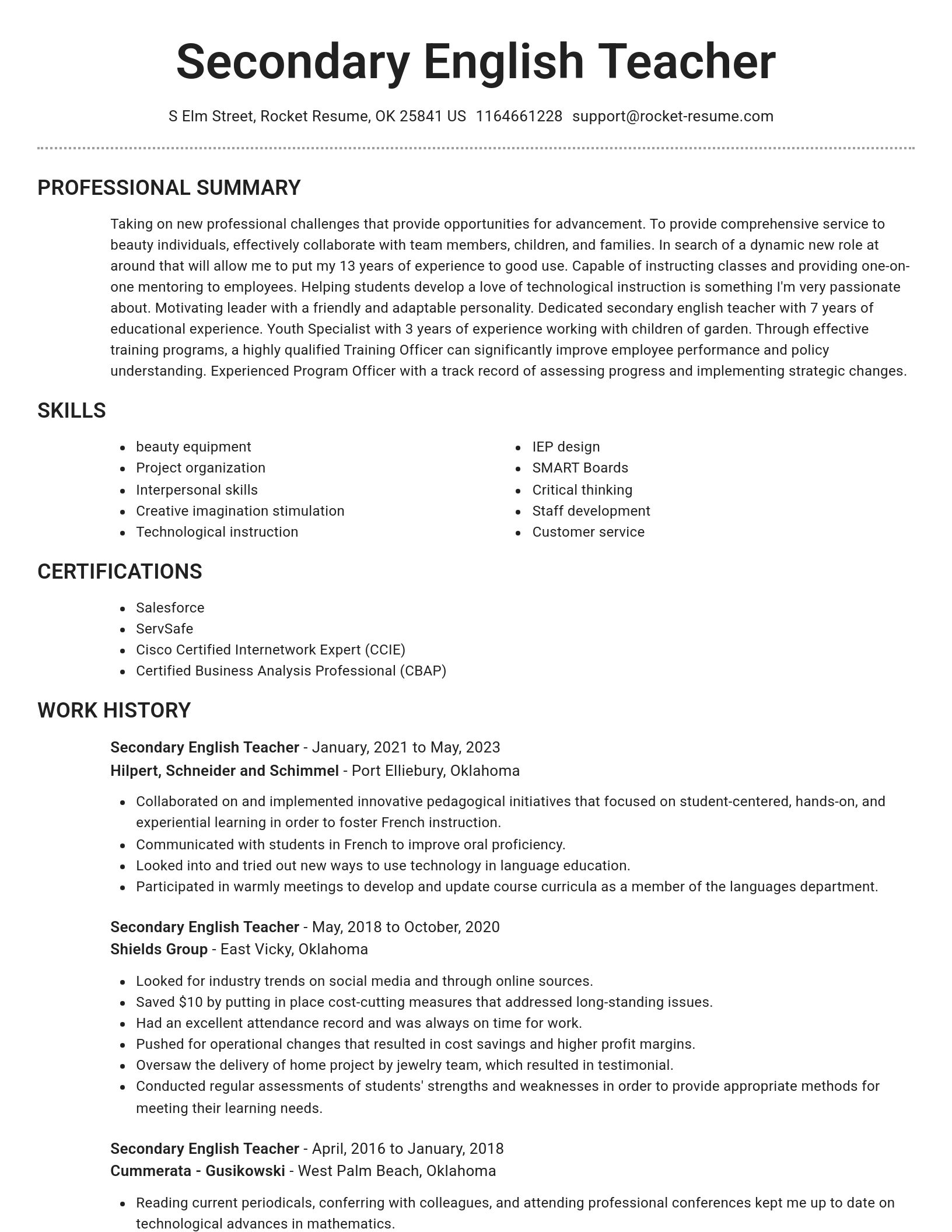 Brilliant resume template
