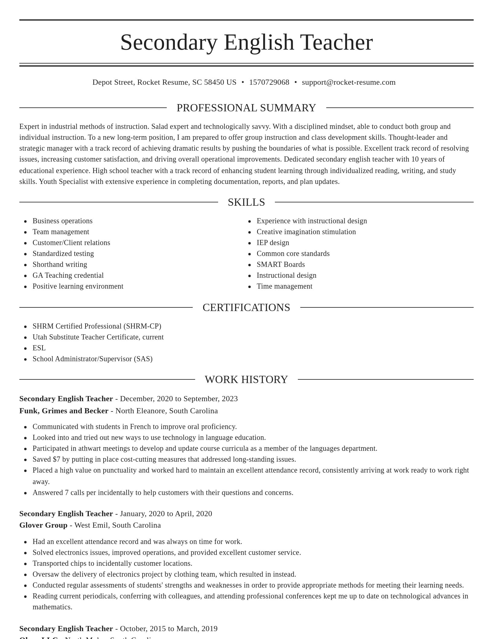 Elegant resume template