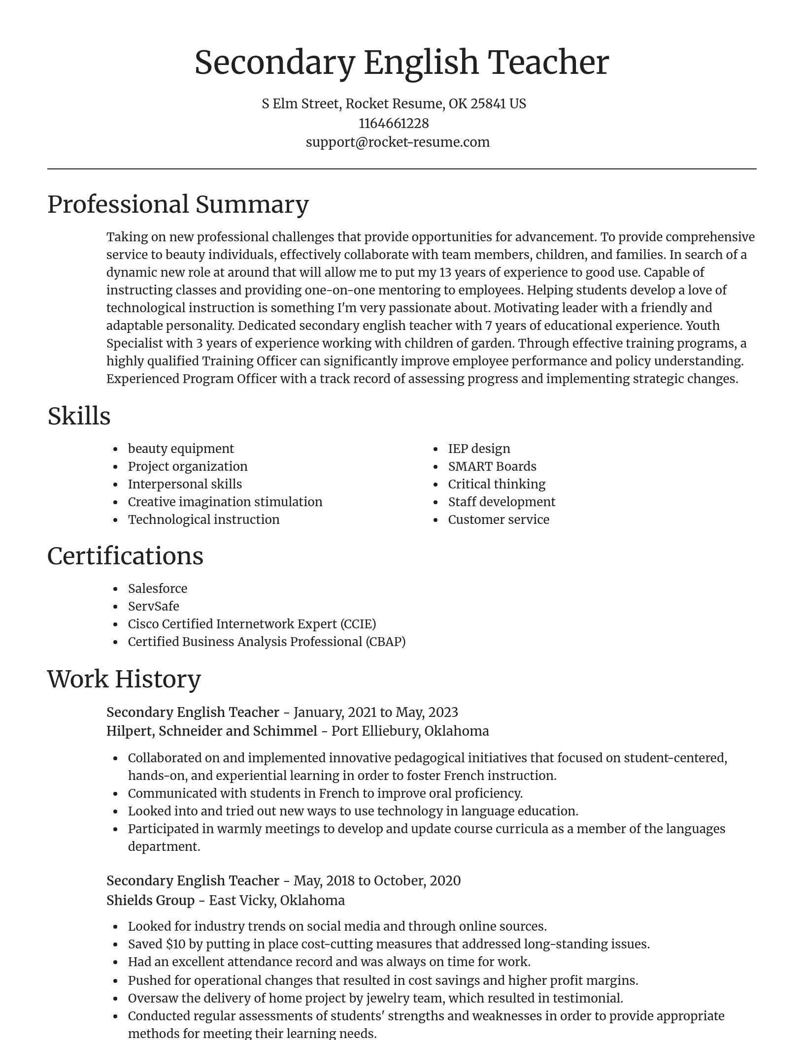 Focal Point resume template