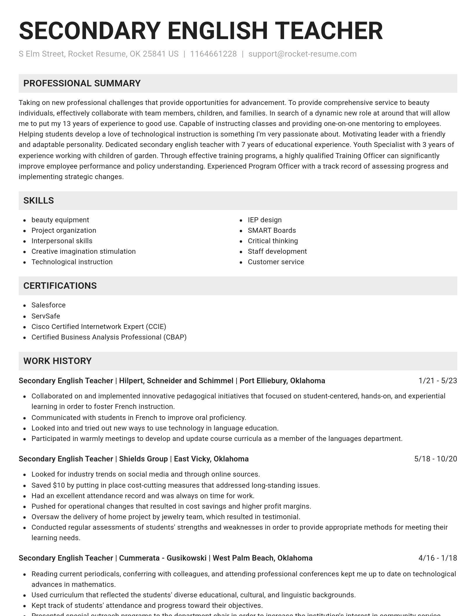 Genius resume template