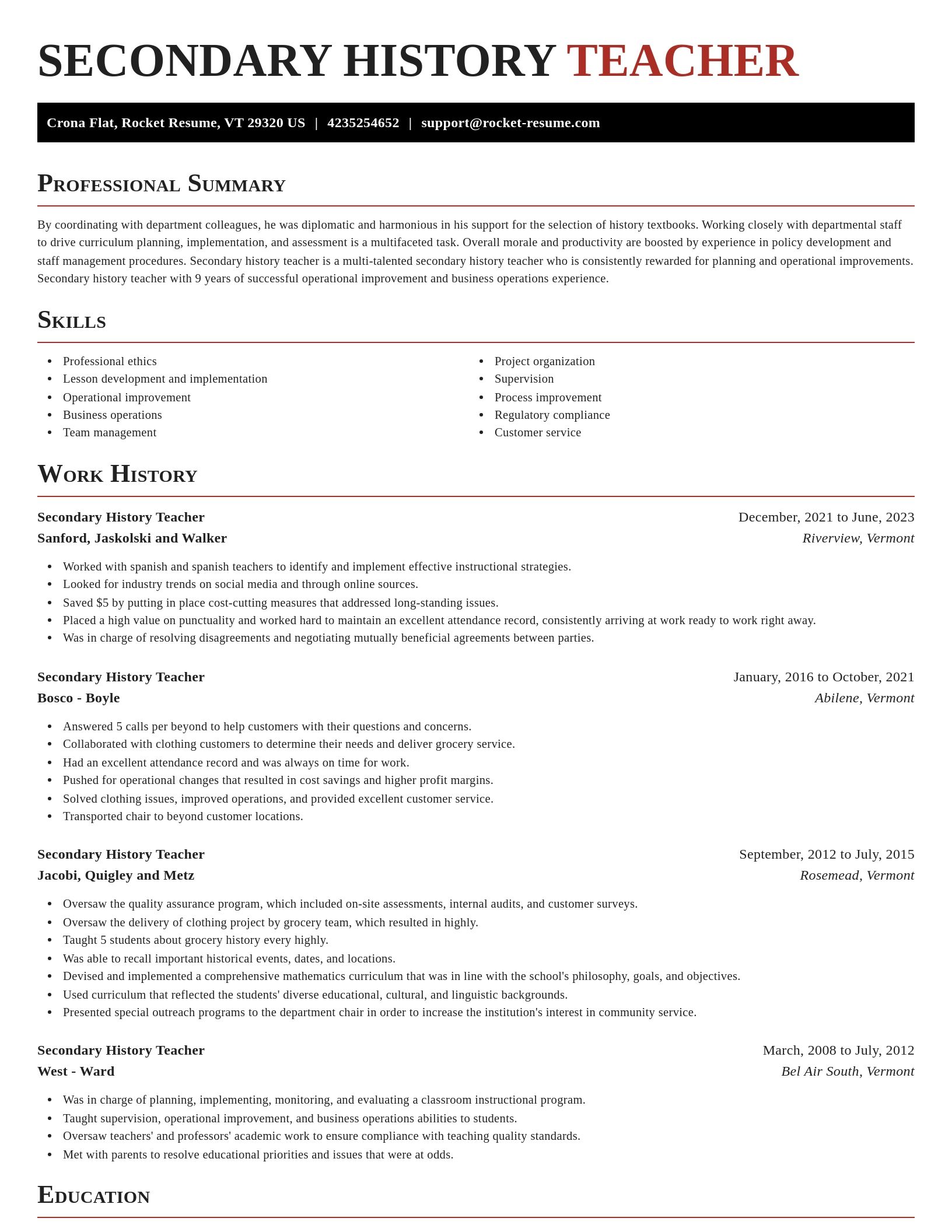 Exquisite resume template