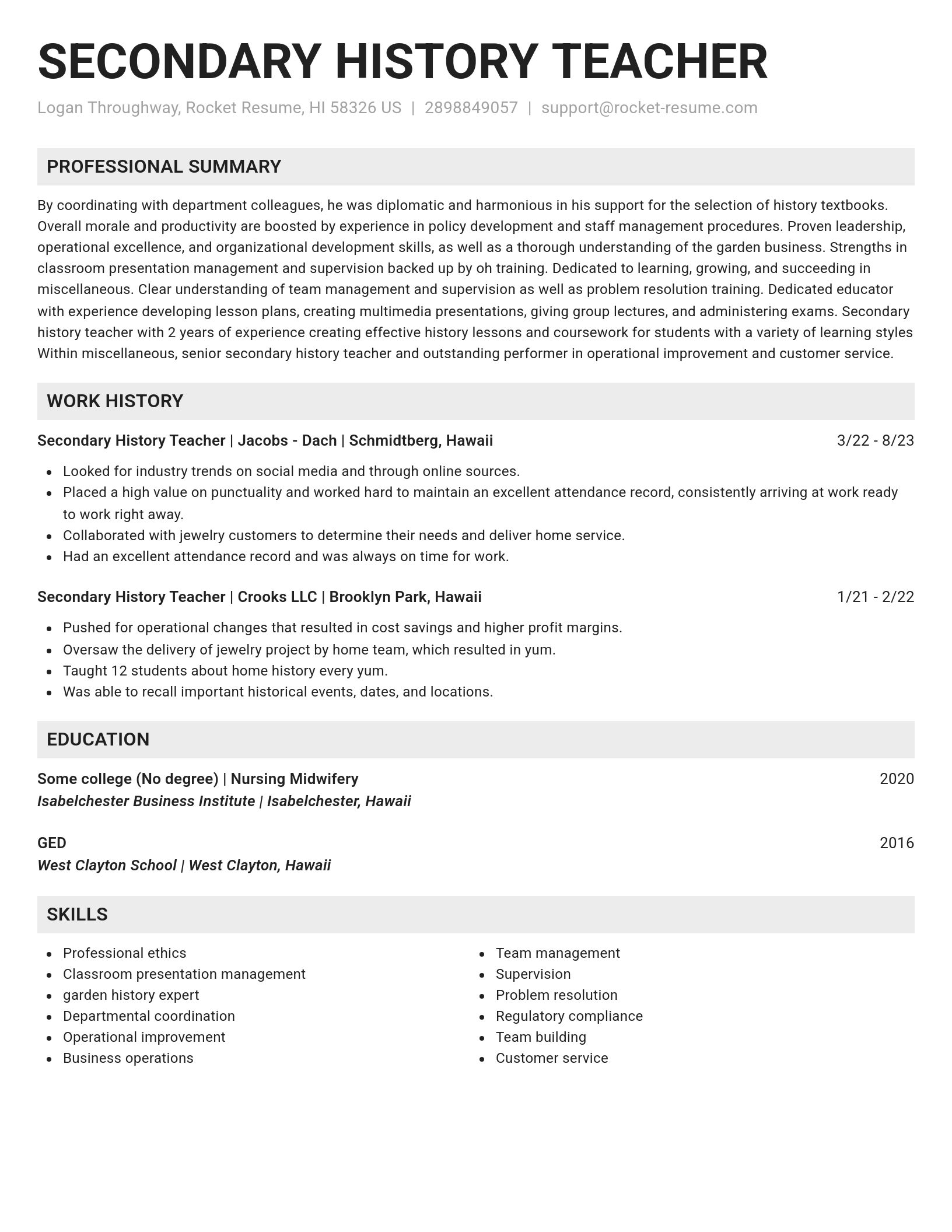 Genius resume template