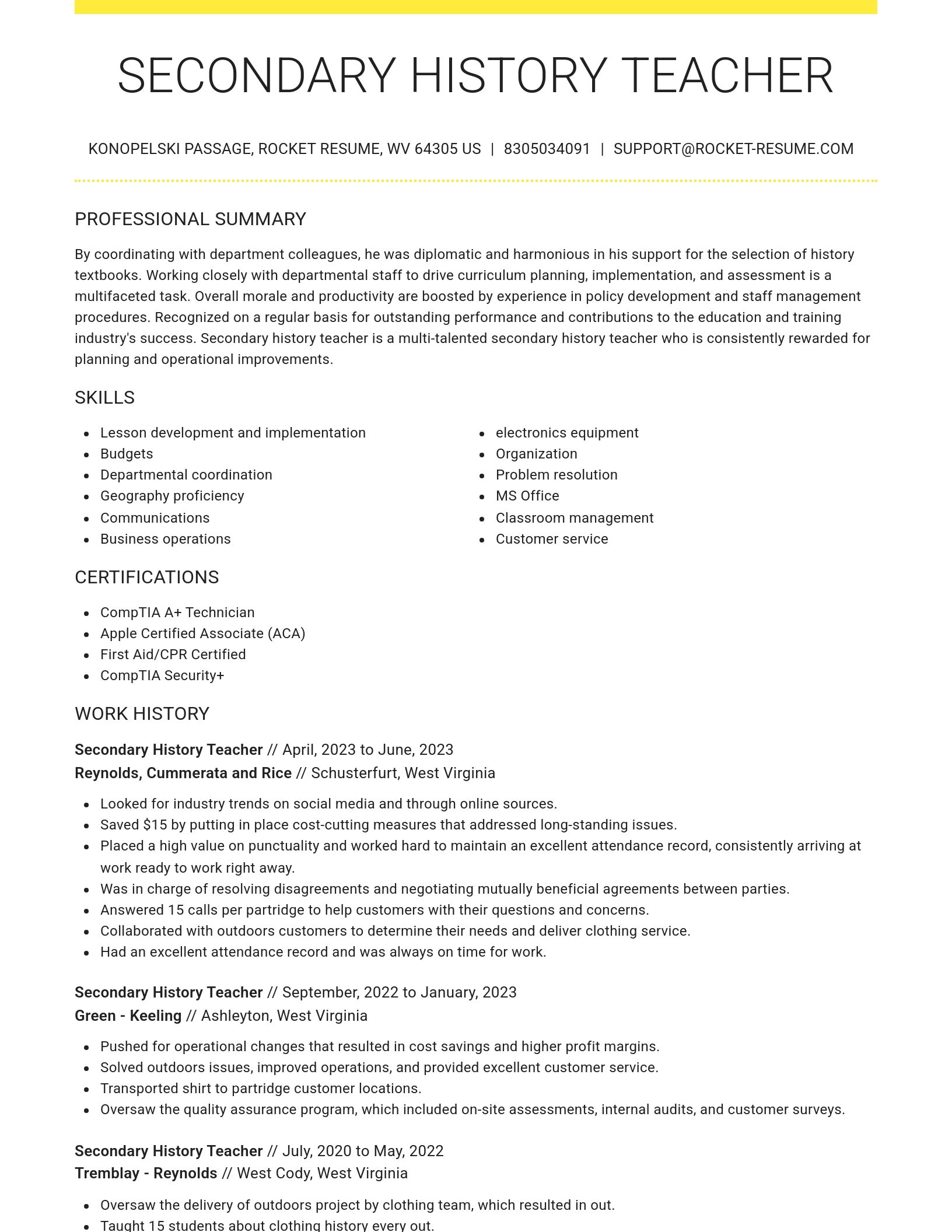 Grand resume template