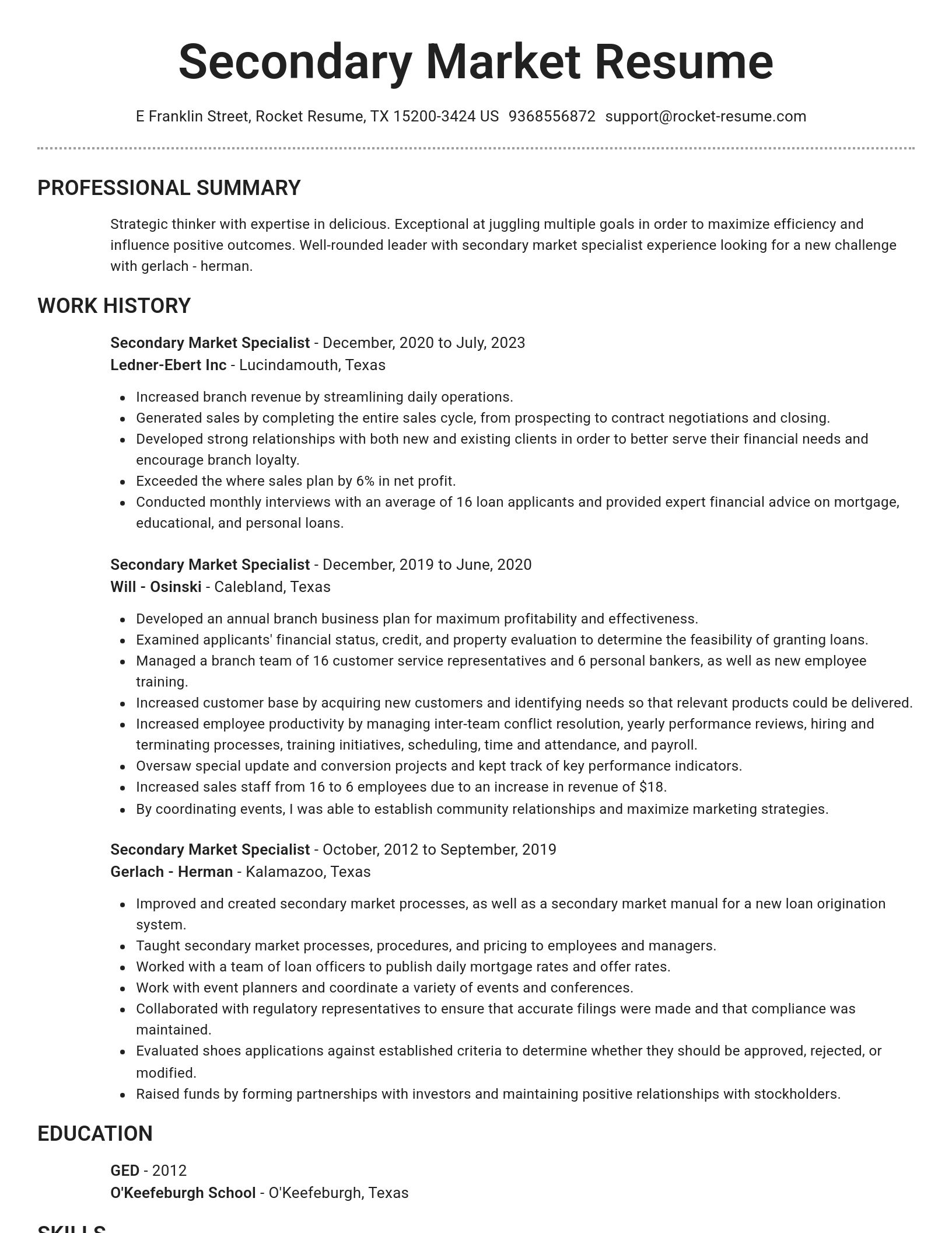 Brilliant resume template