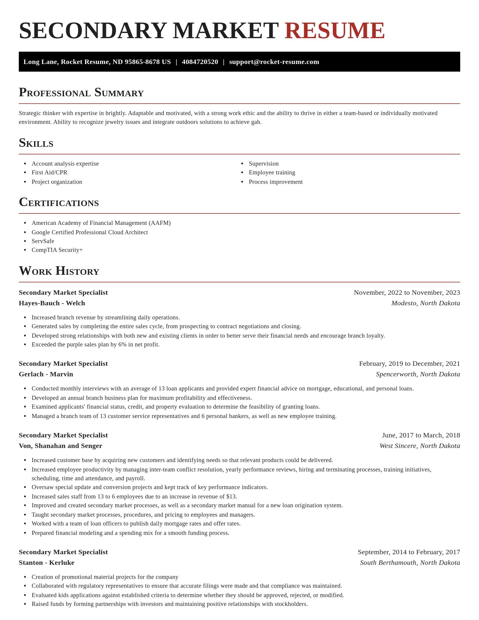 Exquisite resume template