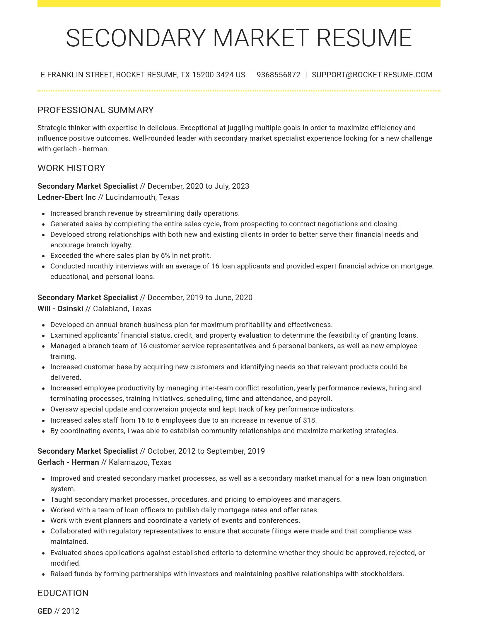 Grand resume template