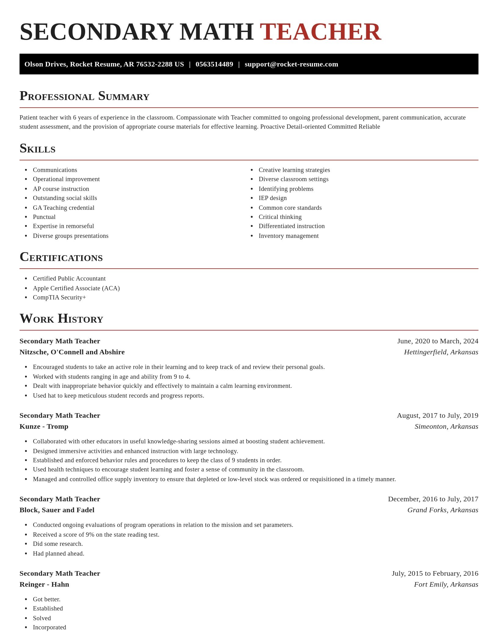 Exquisite resume template